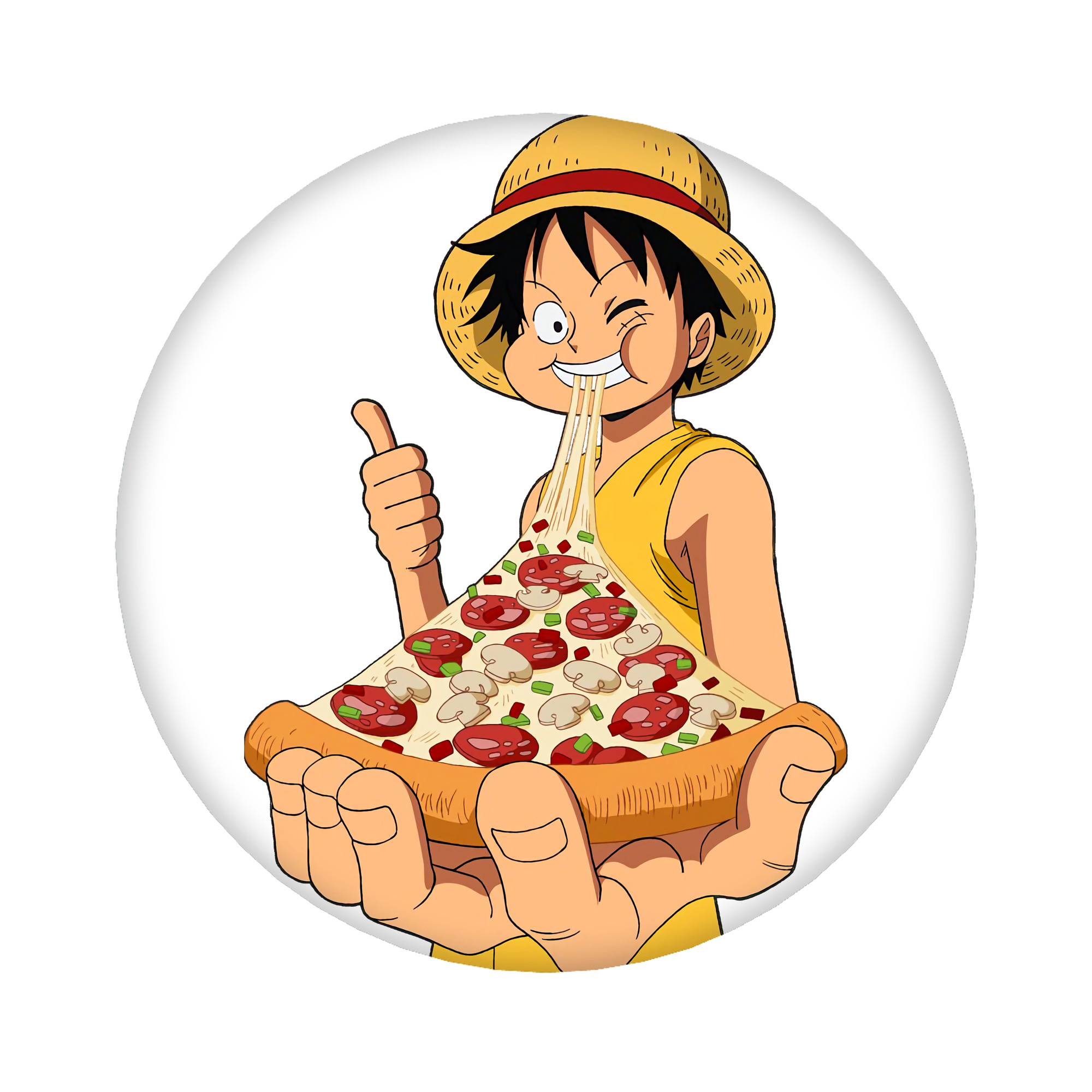 （画像用） ワンピース モンキー・D・ルフィ ONE PIECE Monkey D. Luffy 6cm 缶バッジ 複数セット