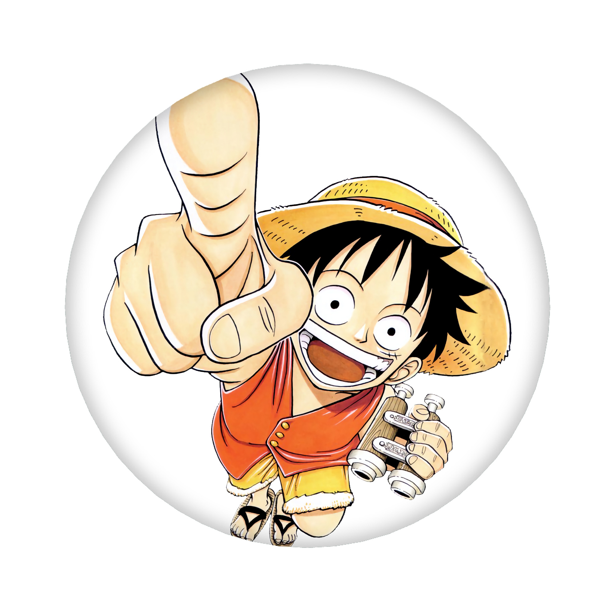 （画像用） ワンピース モンキー・D・ルフィ ONE PIECE Monkey D. Luffy 6cm 缶バッジ 複数セット