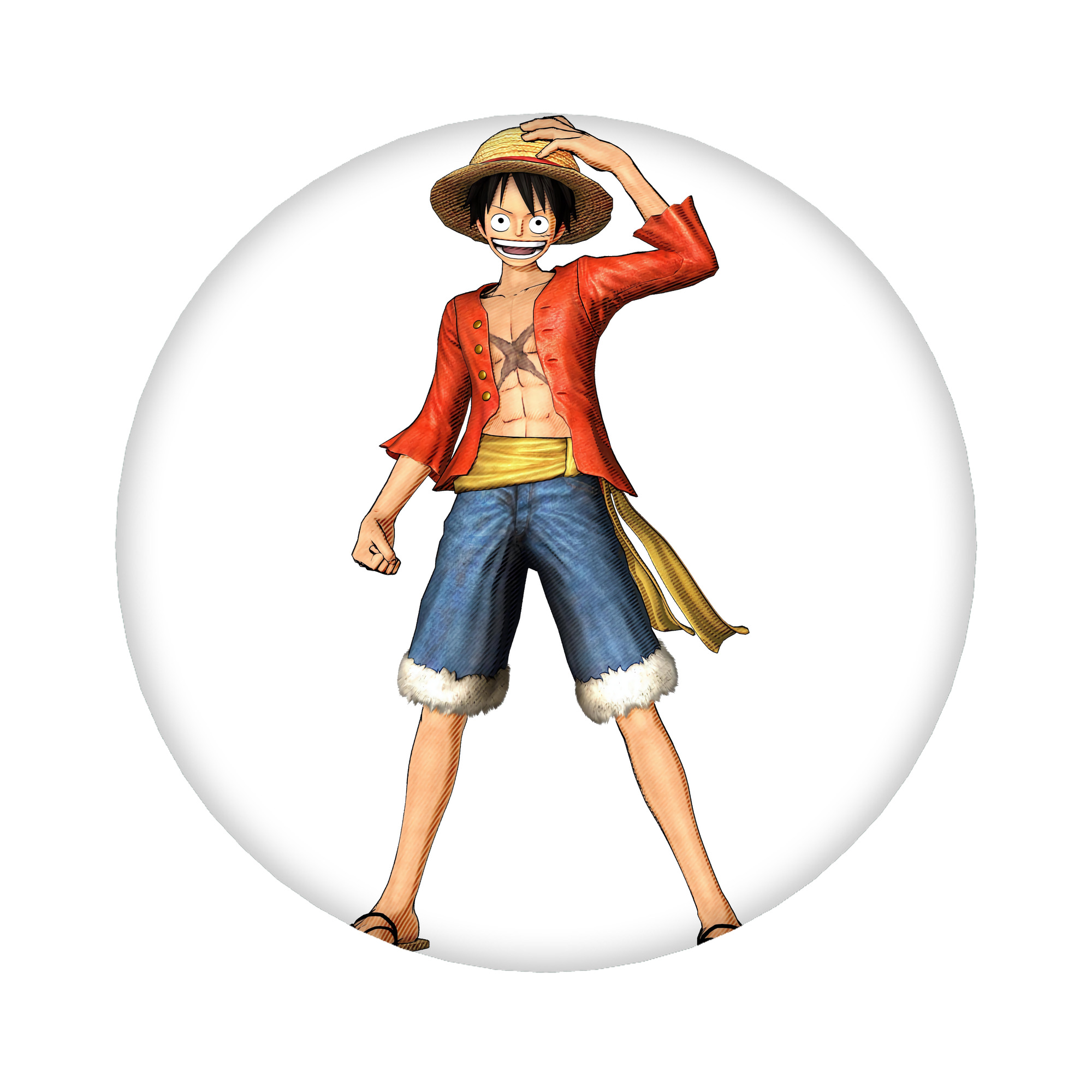 （画像用） ワンピース モンキー・D・ルフィ ONE PIECE Monkey D. Luffy 6cm 缶バッジ 複数セット