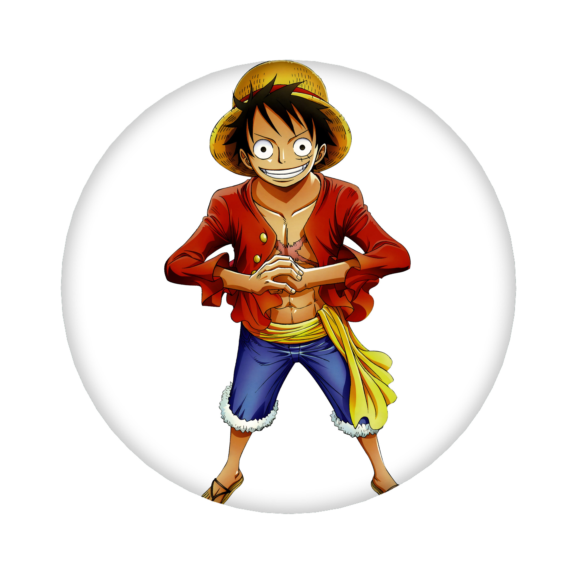 （画像用） ワンピース モンキー・D・ルフィ ONE PIECE Monkey D. Luffy 6cm 缶バッジ 複数セット