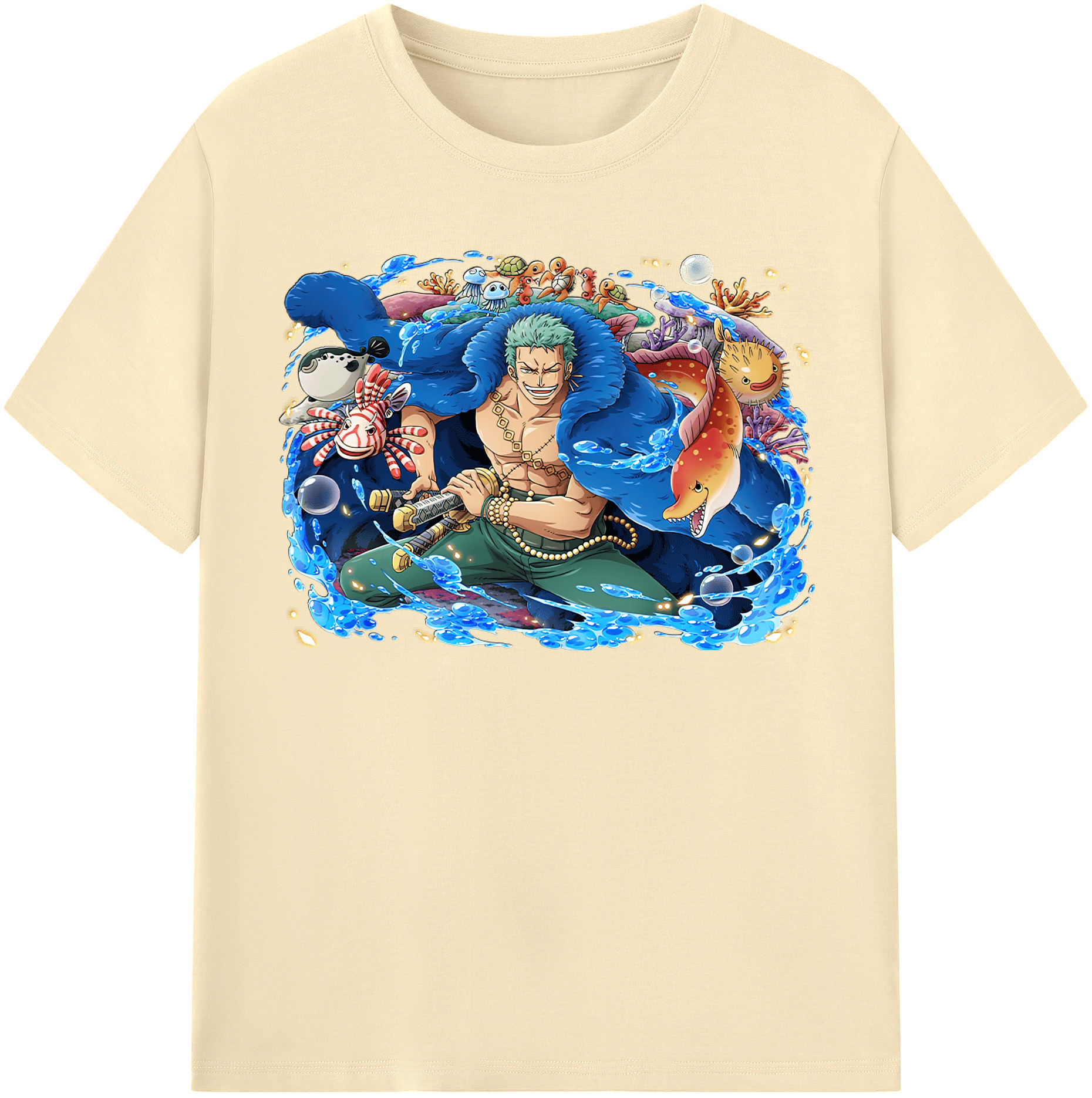 （画像用） ワンピース ロロノア・ゾロ ONE PIECE Roronoa Zoro 綿100％半袖Tシャツ（フロントプリント）
