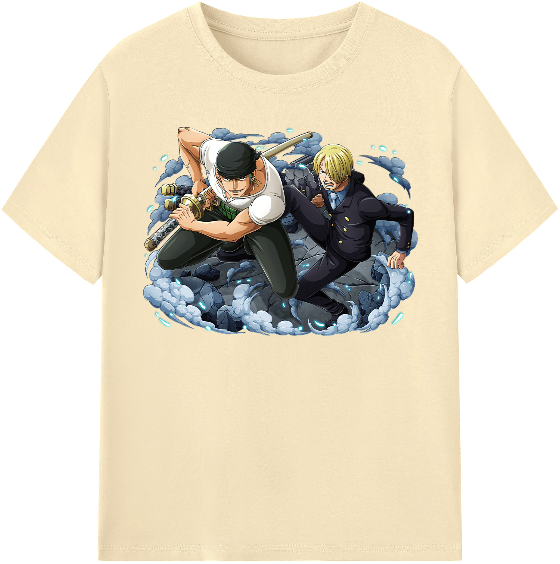 ワンピース ロロノア・ゾロ ONE PIECE Roronoa Zoro 綿100％半袖Tシャツ（フロントプリント）