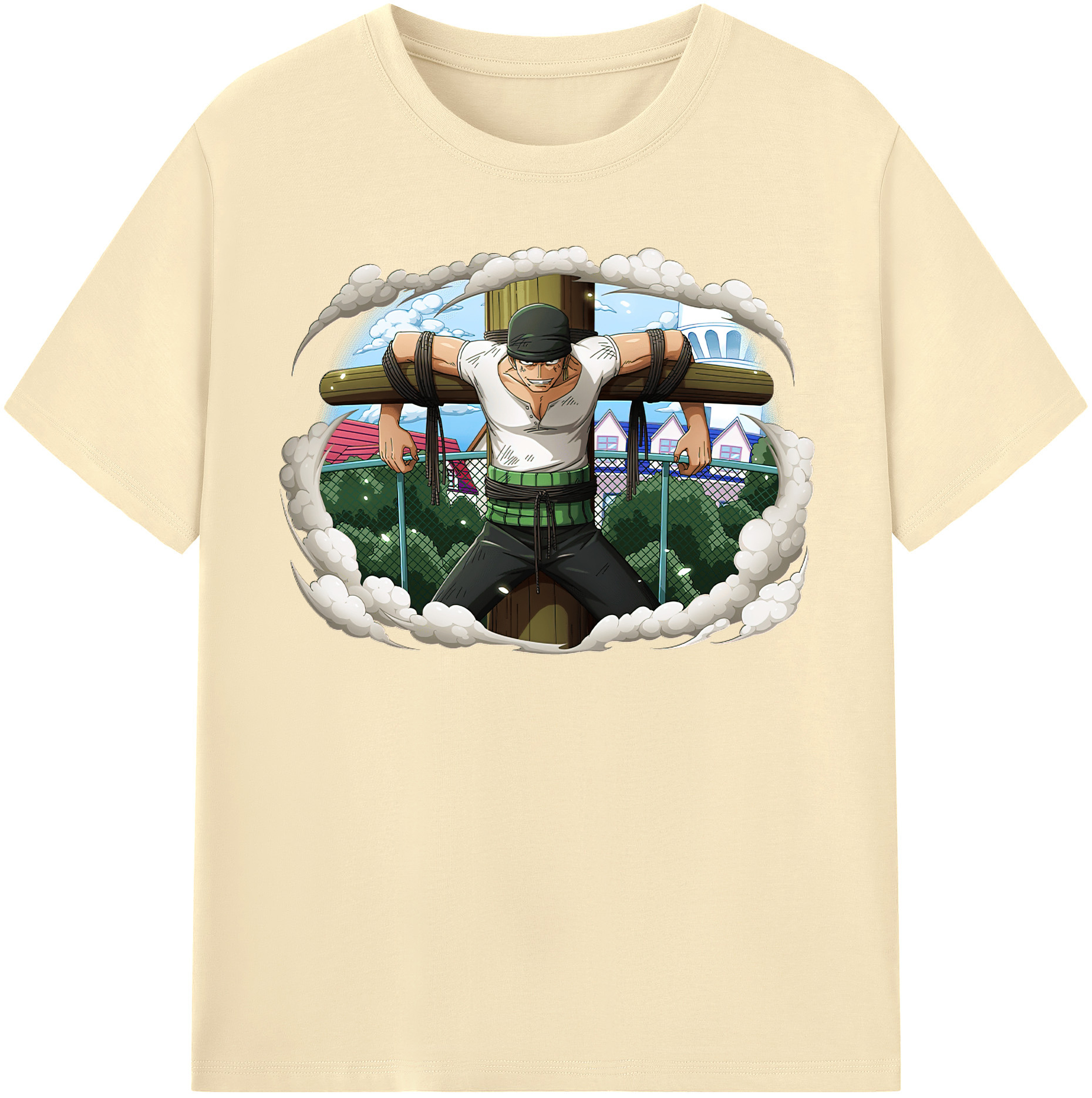 ワンピース ロロノア・ゾロ ONE PIECE Roronoa Zoro 綿100％半袖Tシャツ（フロントプリント）