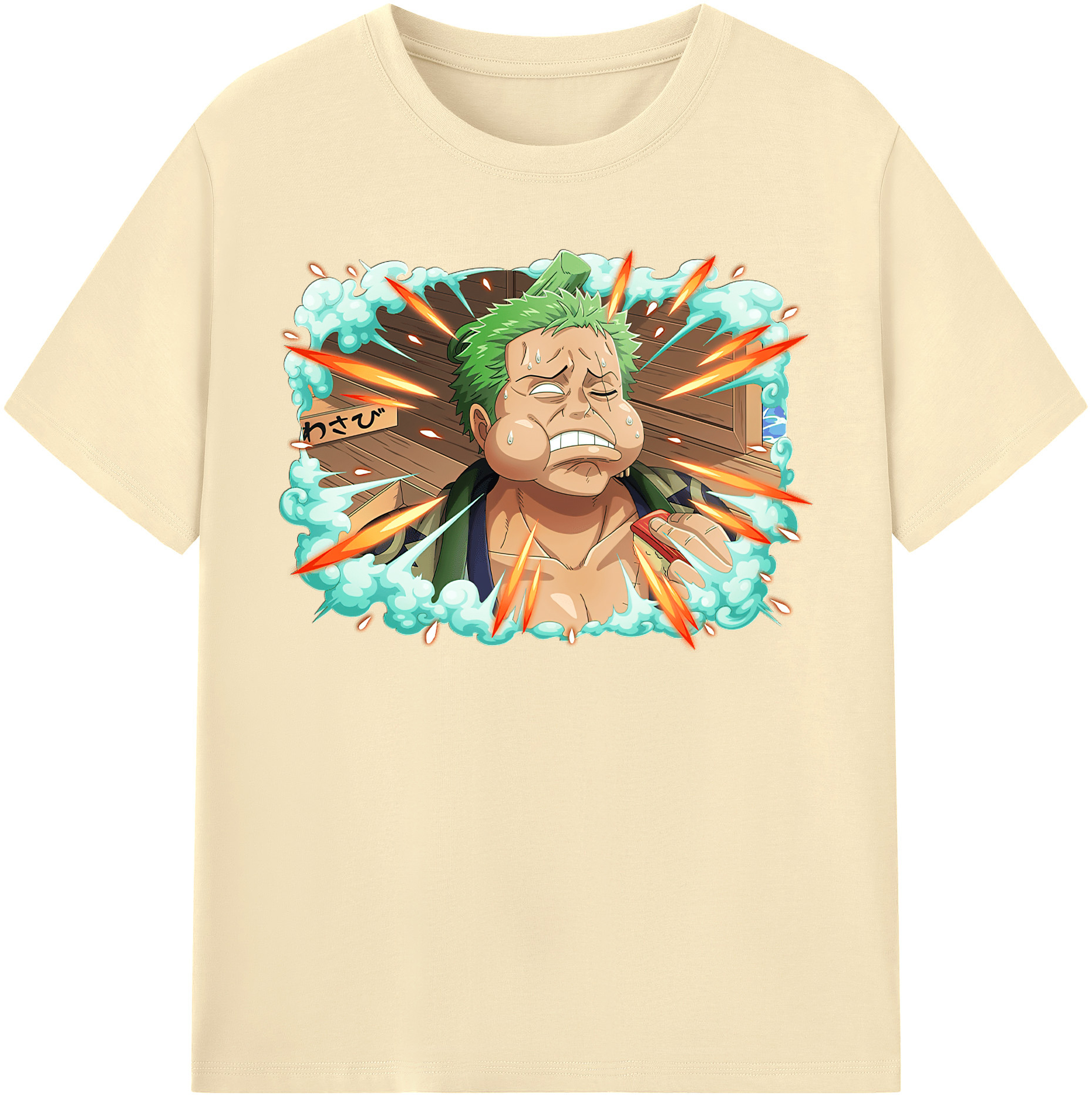 ワンピース ロロノア・ゾロ ONE PIECE Roronoa Zoro 綿100％半袖Tシャツ（フロントプリント）