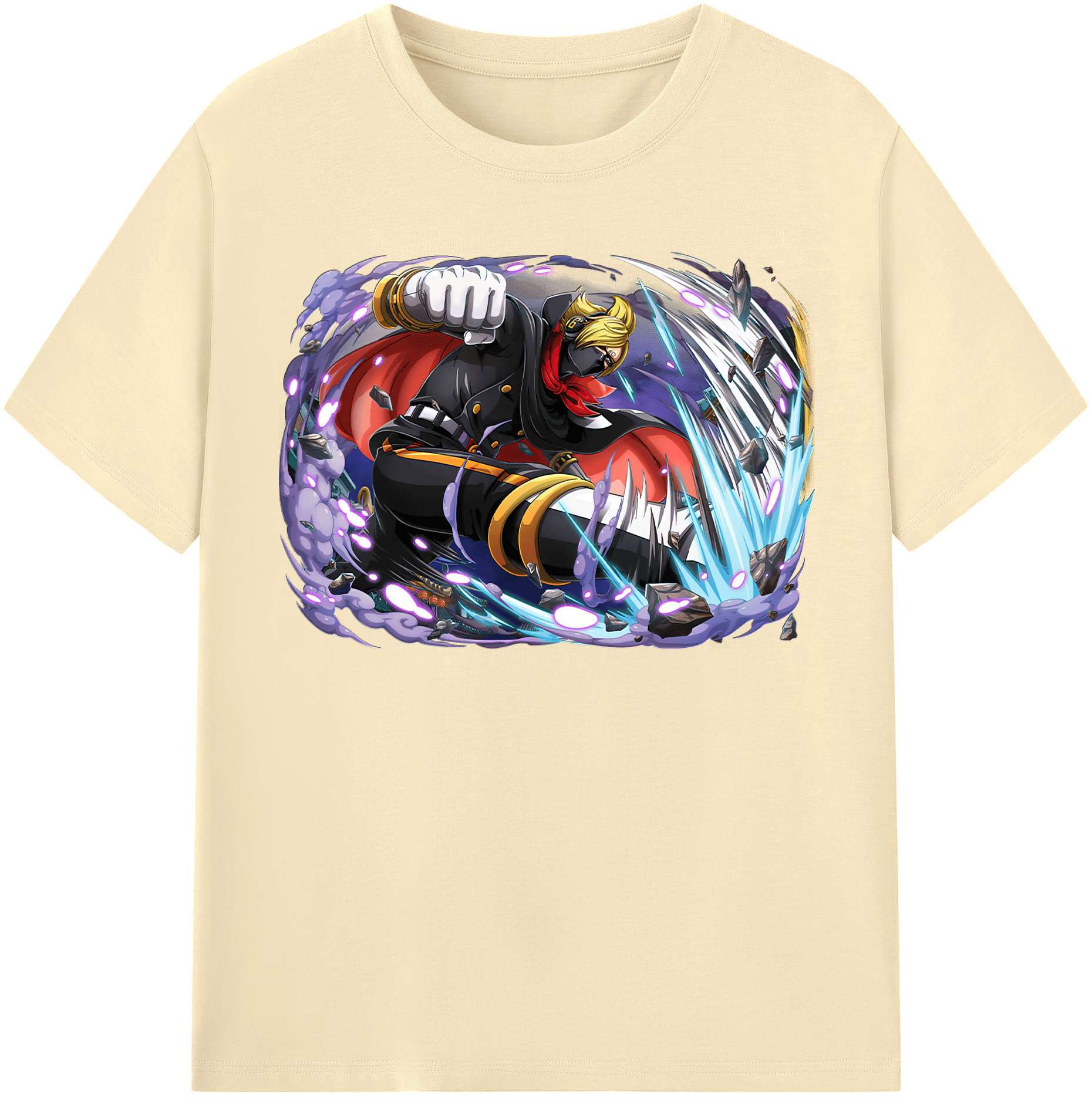 ワンピース ロロノア・ゾロ ONE PIECE Roronoa Zoro 綿100％半袖Tシャツ（フロントプリント）
