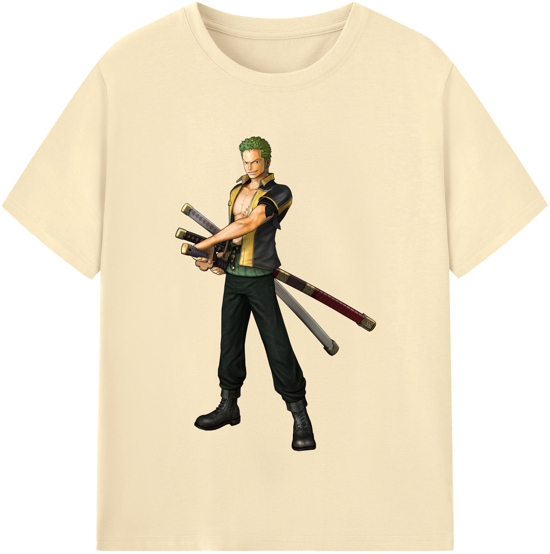 （画像用） ワンピース ロロノア・ゾロ ONE PIECE Roronoa Zoro 綿100％半袖Tシャツ（フロントプリント）