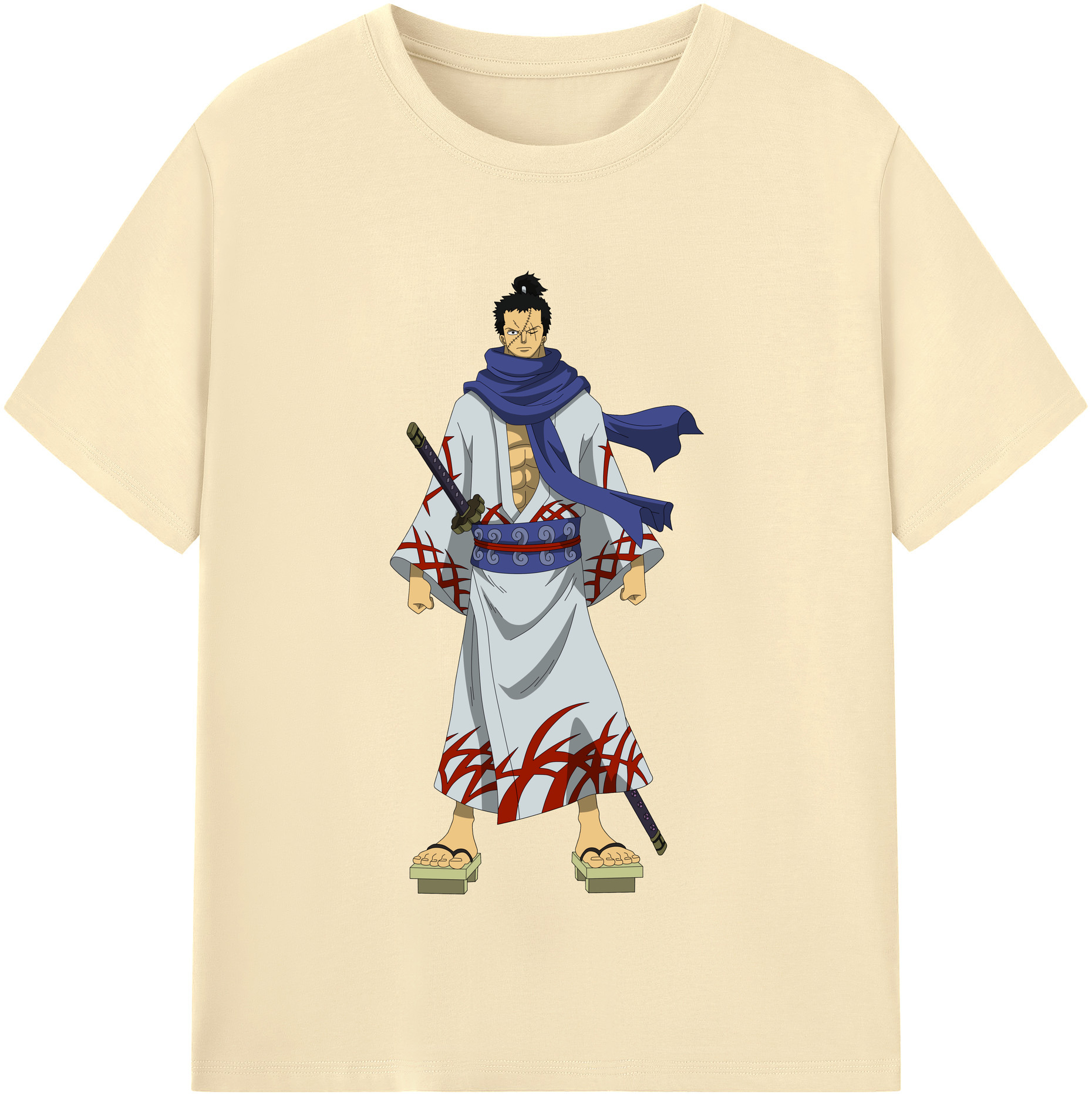 ワンピース ロロノア・ゾロ ONE PIECE Roronoa Zoro 綿100％半袖Tシャツ（フロントプリント）