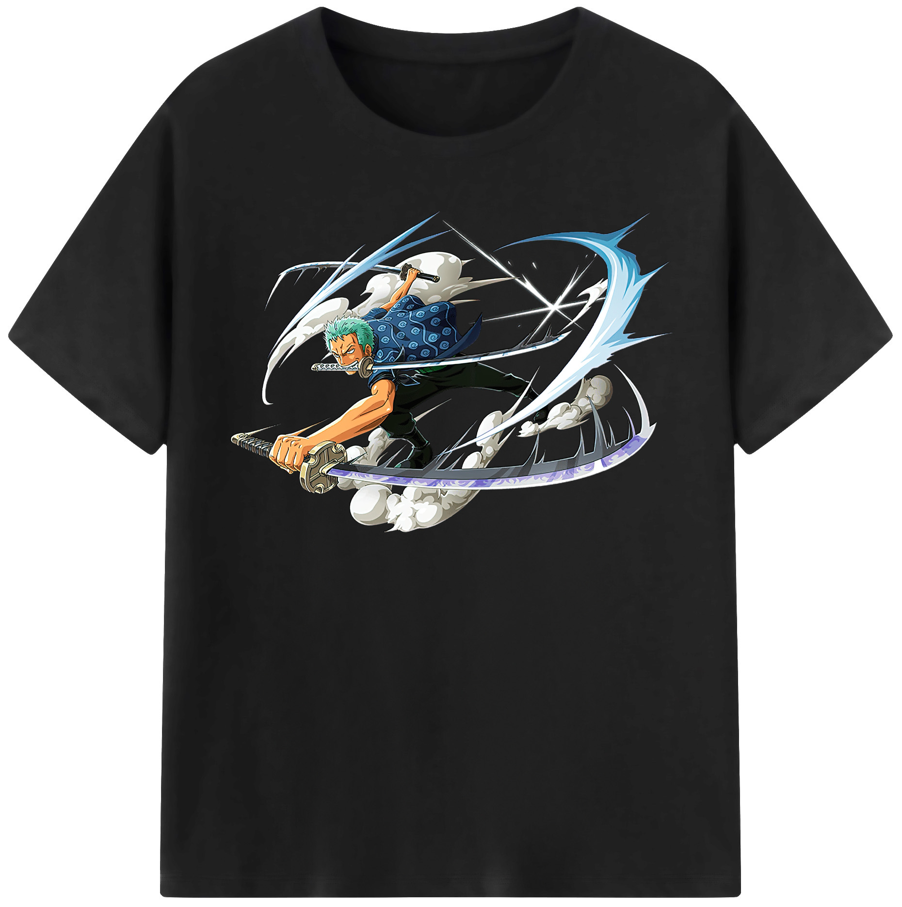 ワンピース ロロノア・ゾロ ONE PIECE Roronoa Zoro 綿100％半袖Tシャツ（フロントプリント）