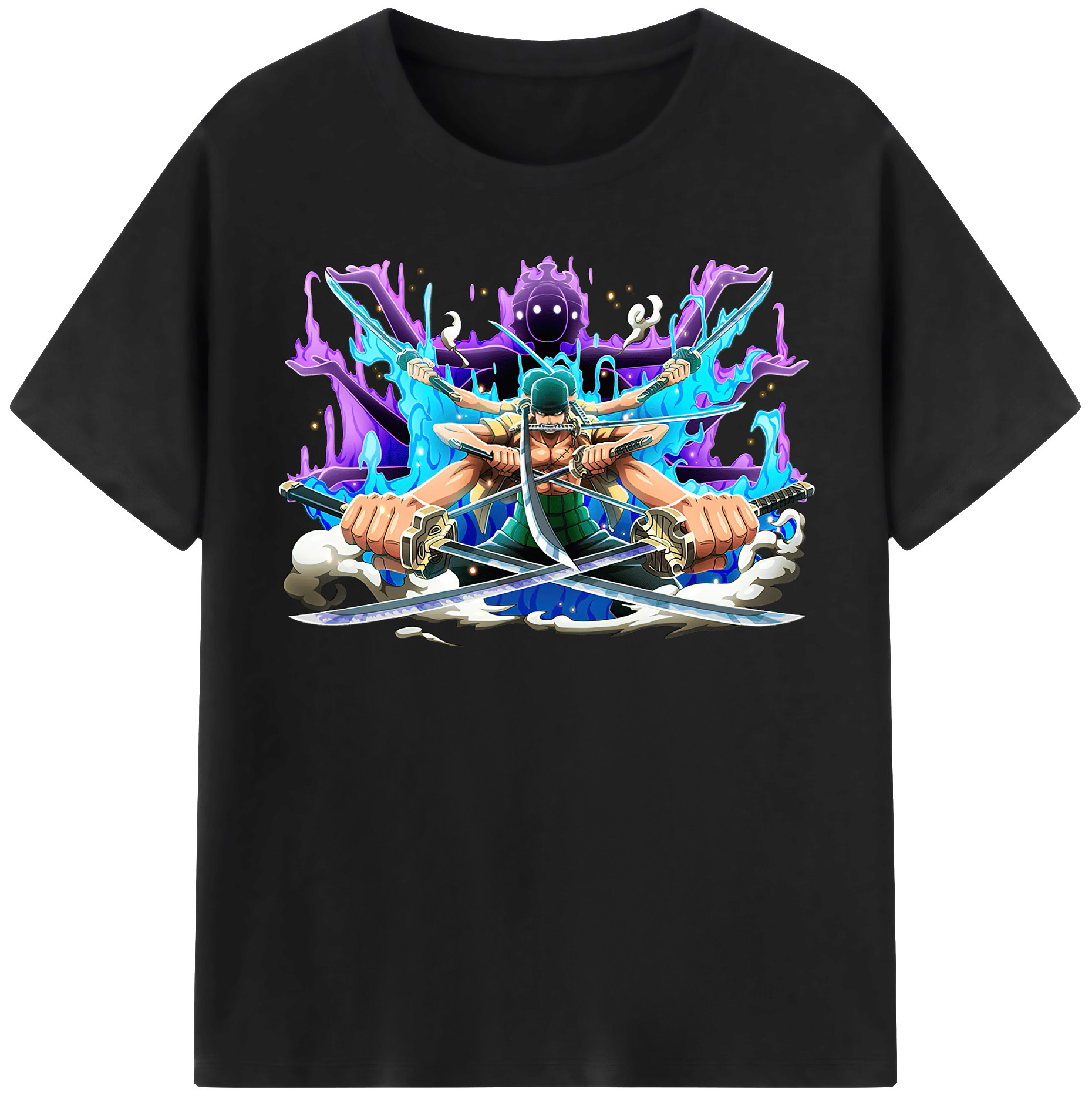 ワンピース ロロノア・ゾロ ONE PIECE Roronoa Zoro 綿100％半袖Tシャツ（フロントプリント）