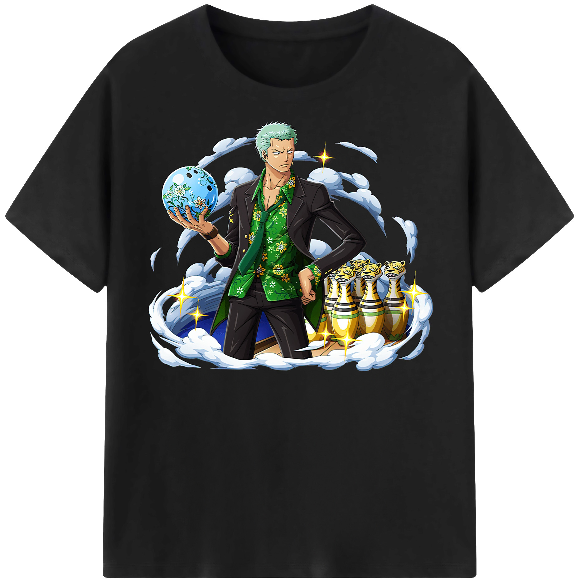 ワンピース ロロノア・ゾロ ONE PIECE Roronoa Zoro 綿100％半袖Tシャツ（フロントプリント）