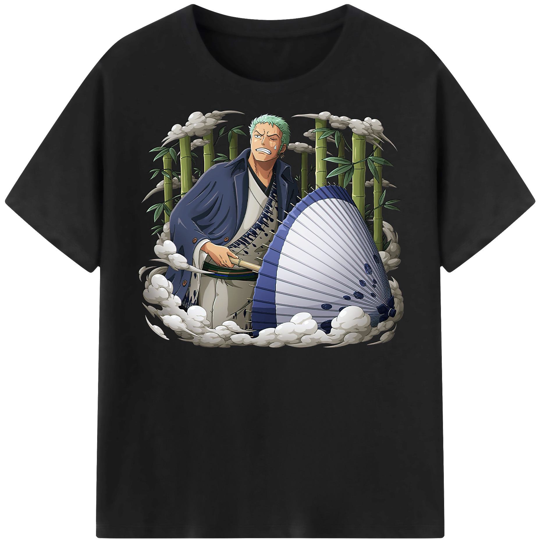 ワンピース ロロノア・ゾロ ONE PIECE Roronoa Zoro 綿100％半袖Tシャツ（フロントプリント）