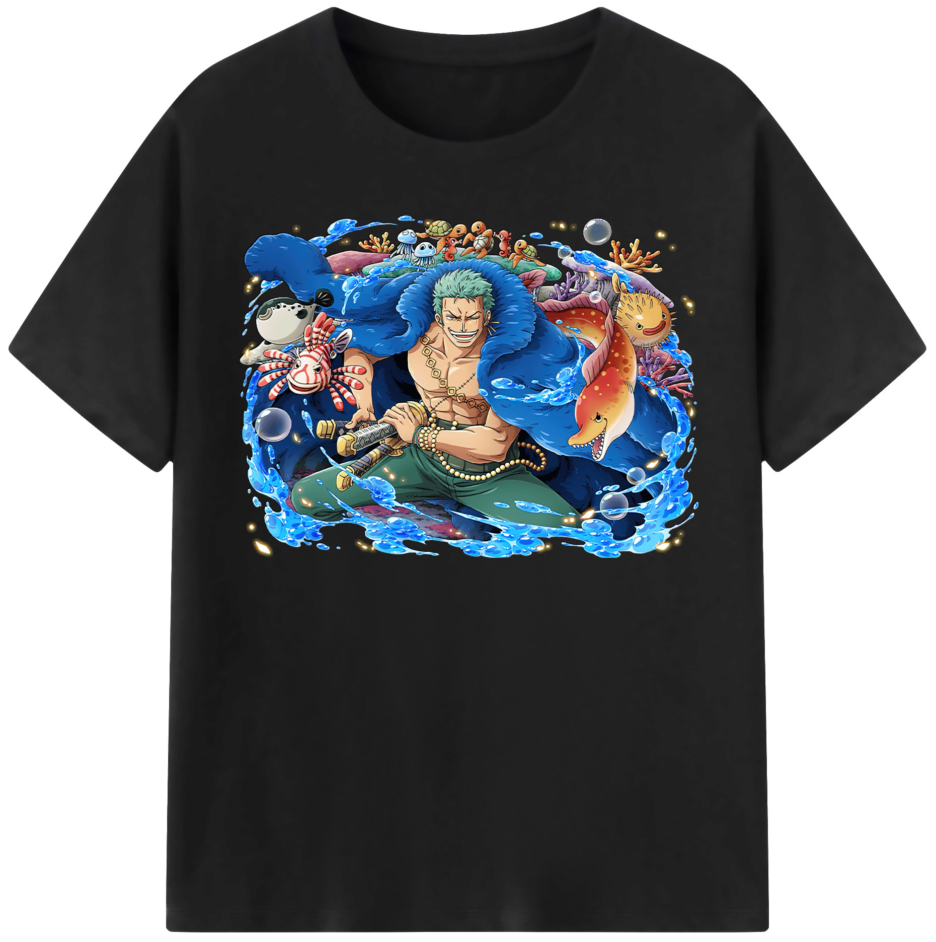 （画像用） ワンピース ロロノア・ゾロ ONE PIECE Roronoa Zoro 綿100％半袖Tシャツ（フロントプリント）