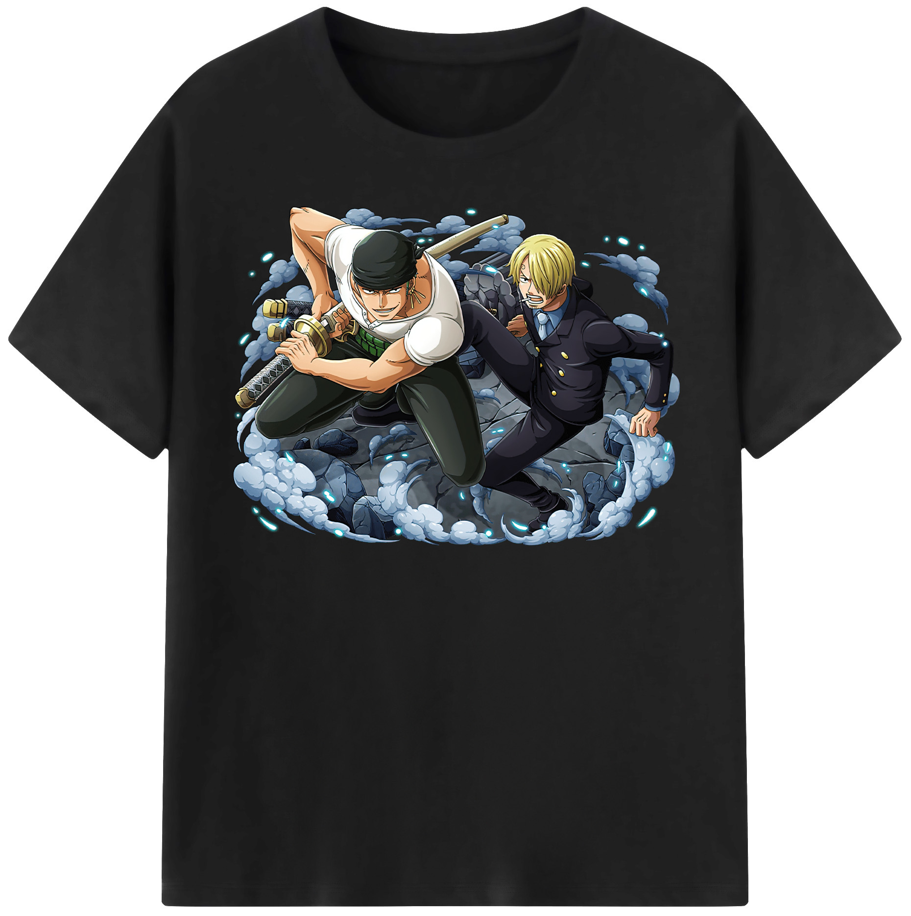 ワンピース ロロノア・ゾロ ONE PIECE Roronoa Zoro 綿100％半袖Tシャツ（フロントプリント）