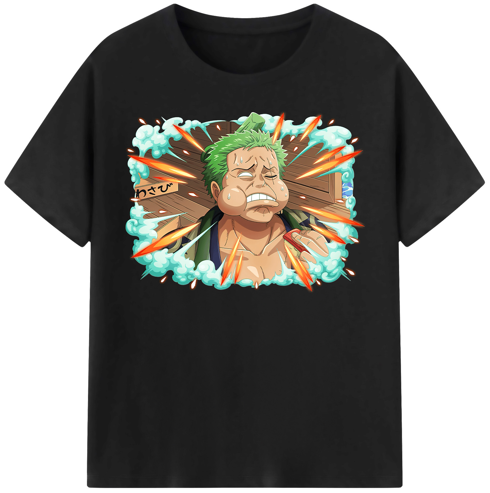 ワンピース ロロノア・ゾロ ONE PIECE Roronoa Zoro 綿100％半袖Tシャツ（フロントプリント）