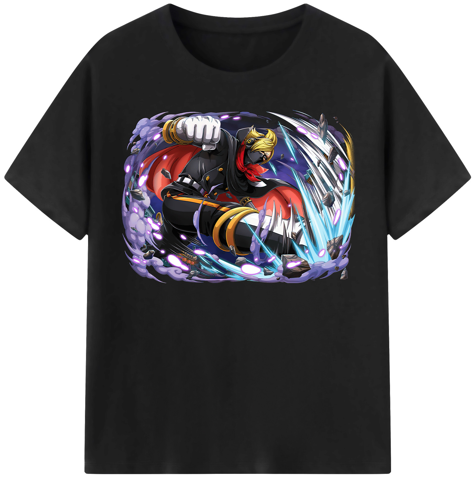 ワンピース ロロノア・ゾロ ONE PIECE Roronoa Zoro 綿100％半袖Tシャツ（フロントプリント）