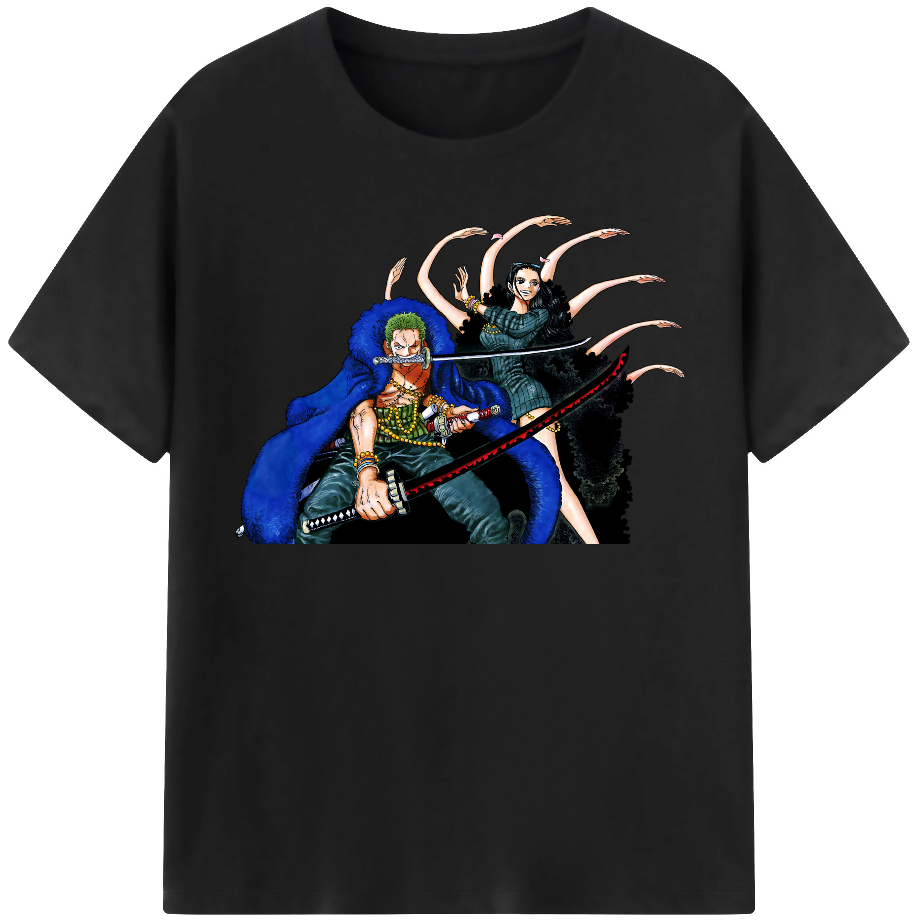 ワンピース ロロノア・ゾロ ONE PIECE Roronoa Zoro 綿100％半袖Tシャツ（フロントプリント）