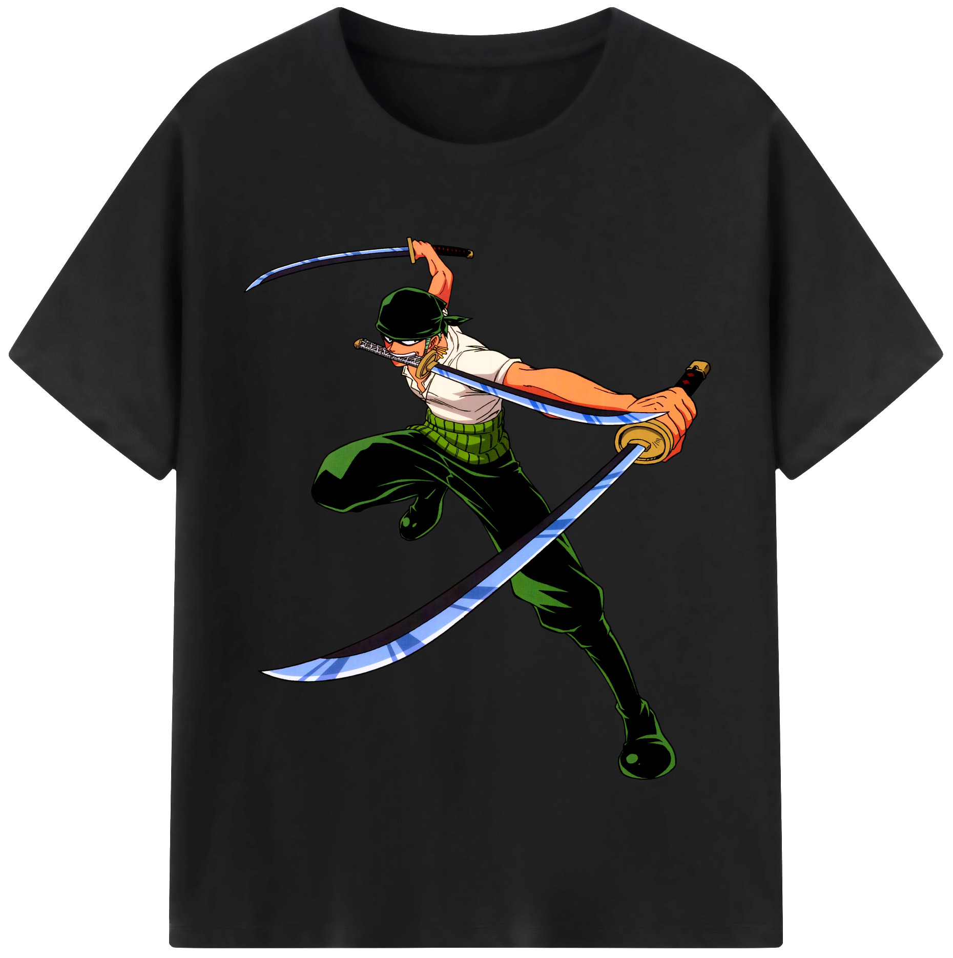 ワンピース ロロノア・ゾロ ONE PIECE Roronoa Zoro 綿100％半袖Tシャツ（フロントプリント）