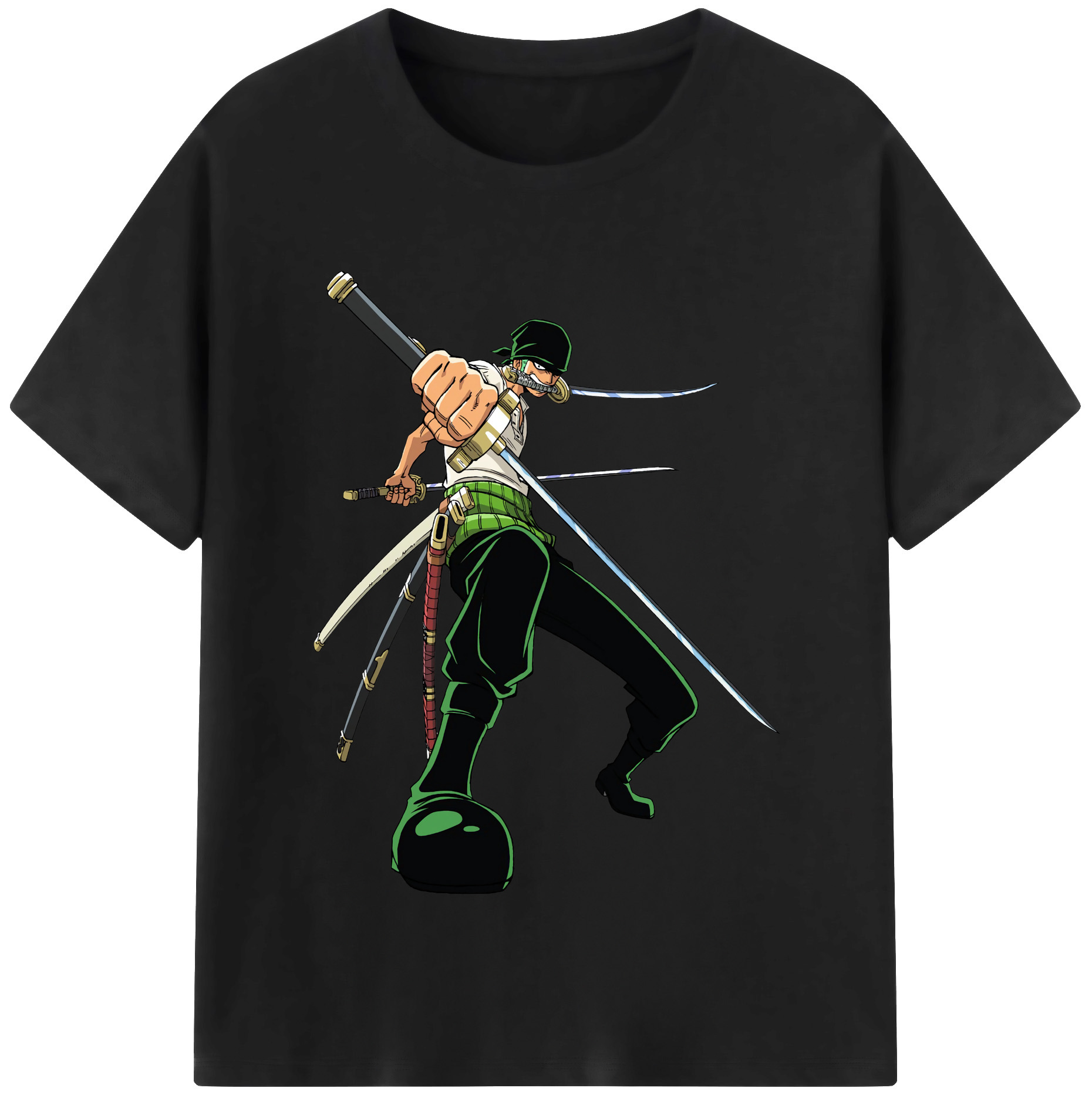 ワンピース ロロノア・ゾロ ONE PIECE Roronoa Zoro 綿100％半袖Tシャツ（フロントプリント）