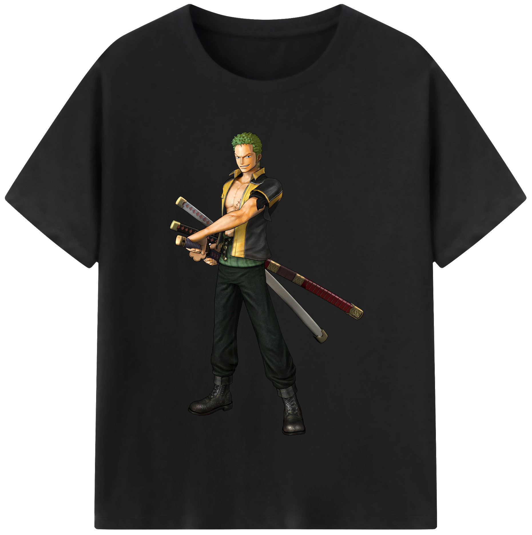 （画像用） ワンピース ロロノア・ゾロ ONE PIECE Roronoa Zoro 綿100％半袖Tシャツ（フロントプリント）