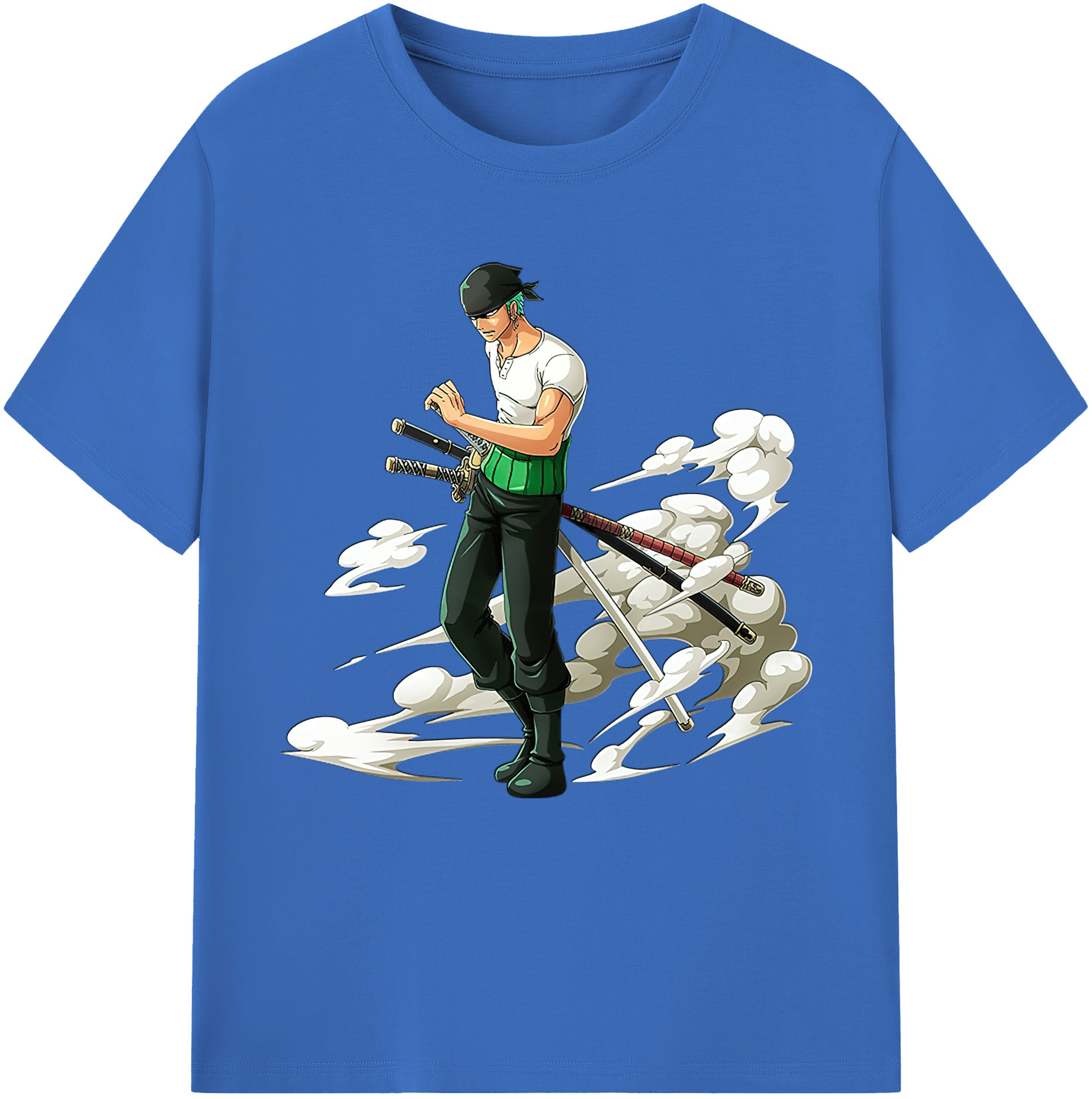 ワンピース ロロノア・ゾロ ONE PIECE Roronoa Zoro 綿100％半袖Tシャツ（フロントプリント）