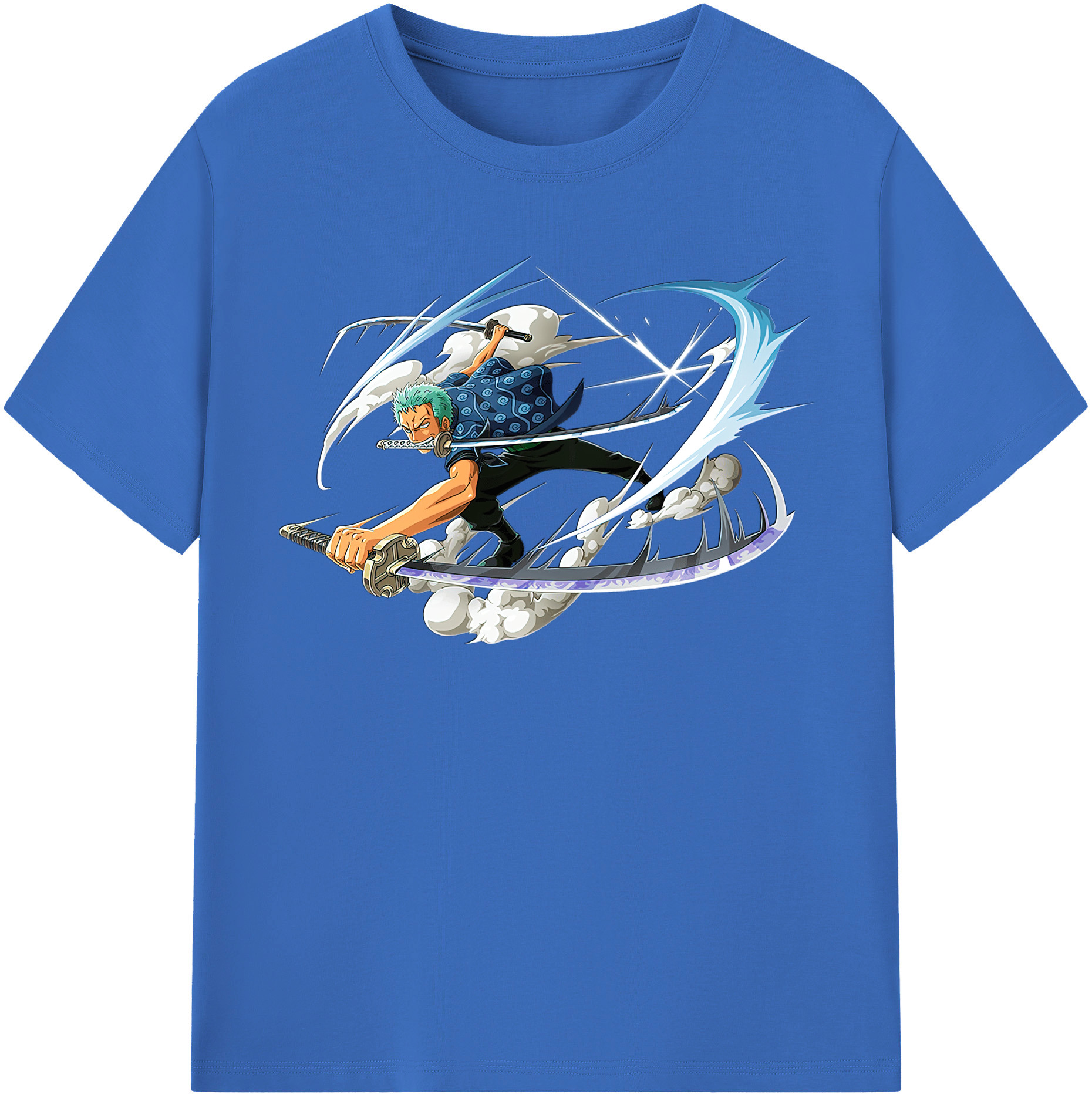 ワンピース ロロノア・ゾロ ONE PIECE Roronoa Zoro 綿100％半袖Tシャツ（フロントプリント）