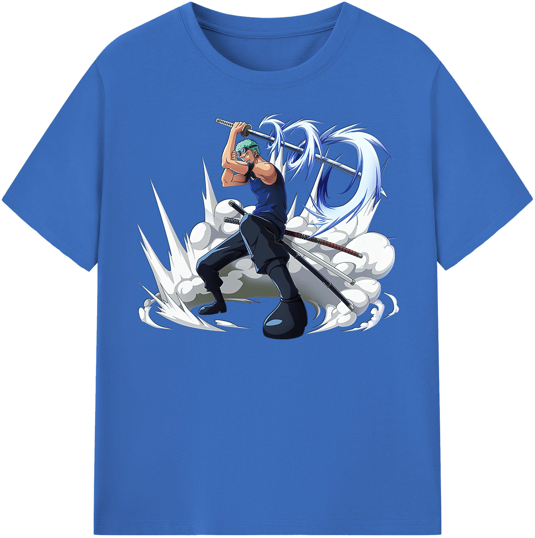 ワンピース ロロノア・ゾロ ONE PIECE Roronoa Zoro 綿100％半袖Tシャツ（フロントプリント）