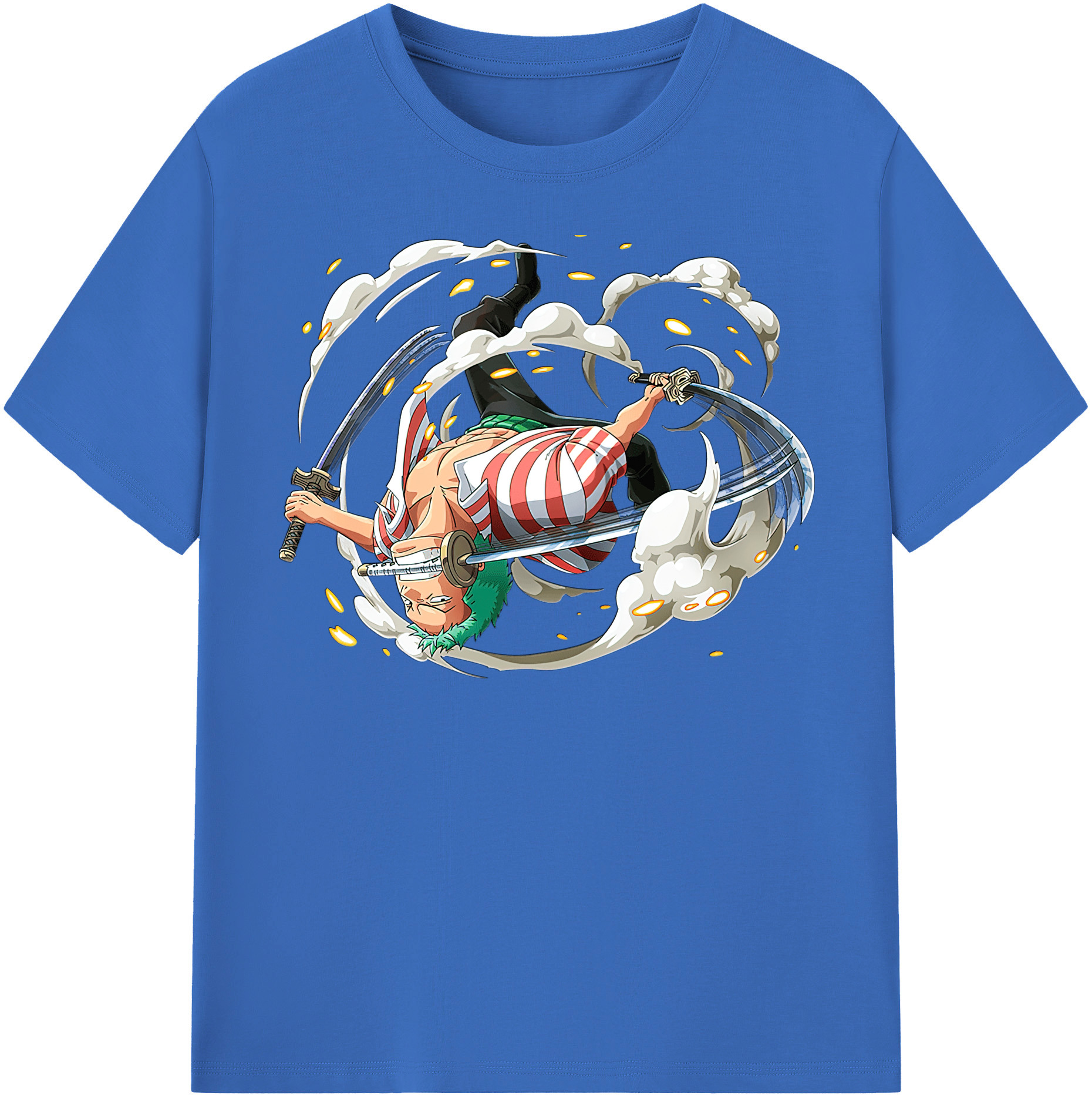 ワンピース ロロノア・ゾロ ONE PIECE Roronoa Zoro 綿100％半袖Tシャツ（フロントプリント）