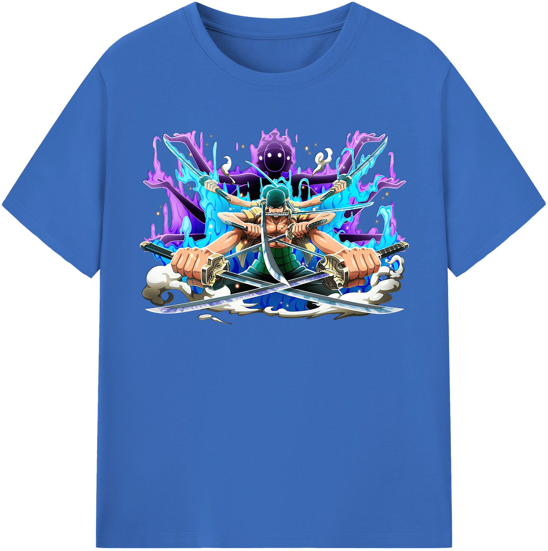 ワンピース ロロノア・ゾロ ONE PIECE Roronoa Zoro 綿100％半袖Tシャツ（フロントプリント）