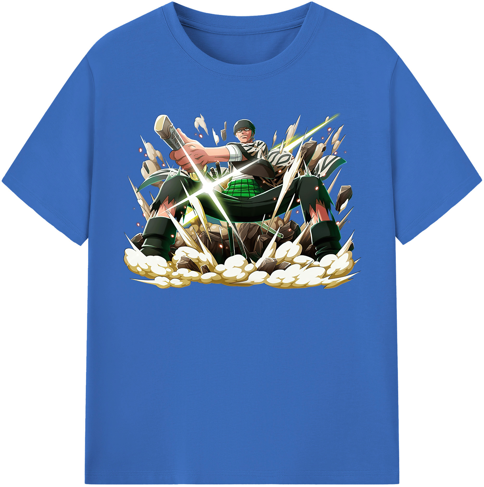 ワンピース ロロノア・ゾロ ONE PIECE Roronoa Zoro 綿100％半袖Tシャツ（フロントプリント）