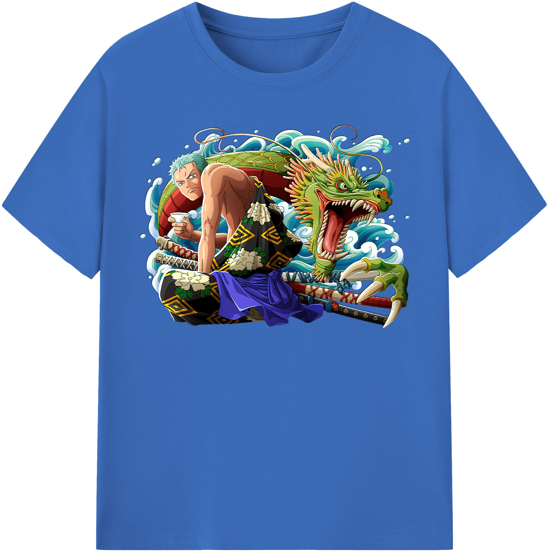 ワンピース ロロノア・ゾロ ONE PIECE Roronoa Zoro 綿100％半袖Tシャツ（フロントプリント）
