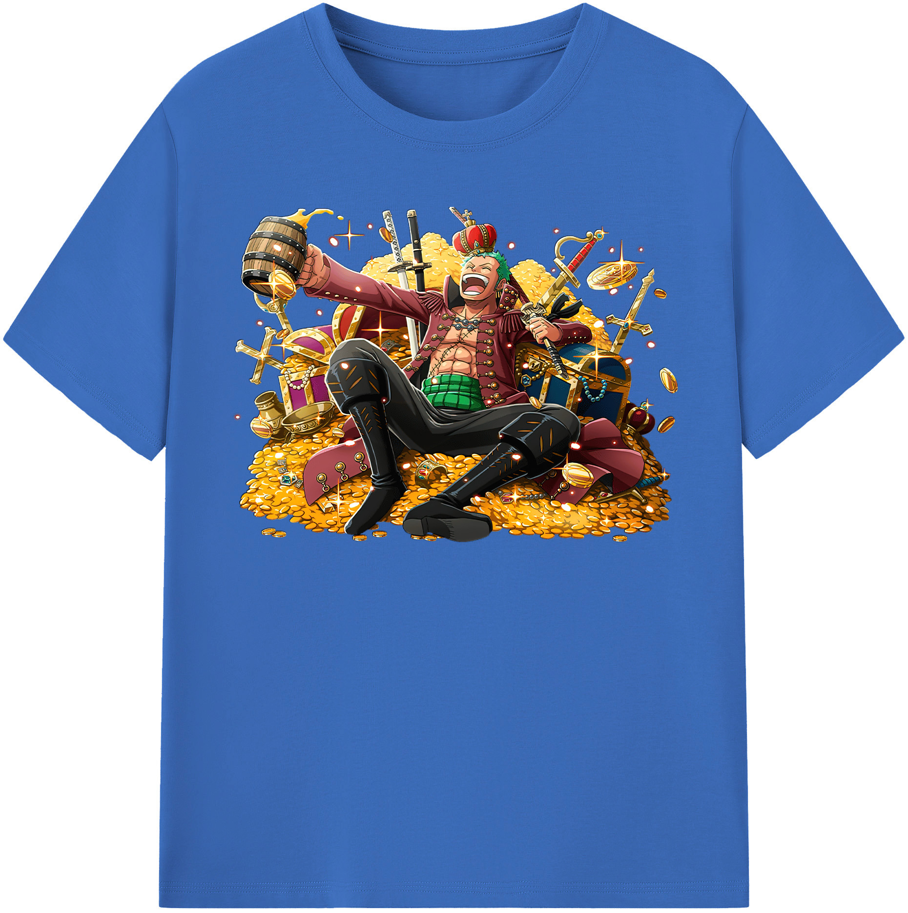 ワンピース ロロノア・ゾロ ONE PIECE Roronoa Zoro 綿100％半袖Tシャツ（フロントプリント）