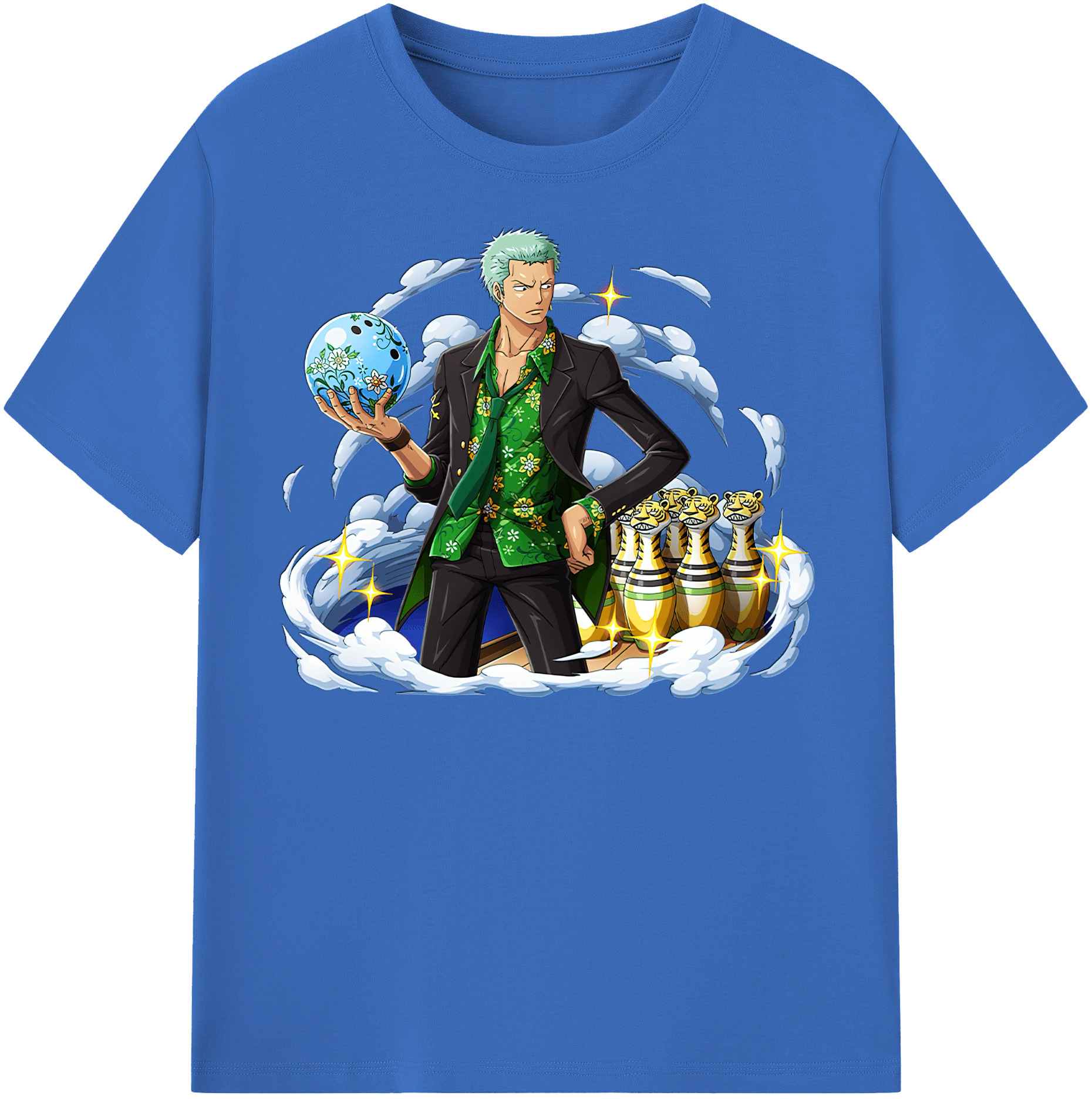 ワンピース ロロノア・ゾロ ONE PIECE Roronoa Zoro 綿100％半袖Tシャツ（フロントプリント）