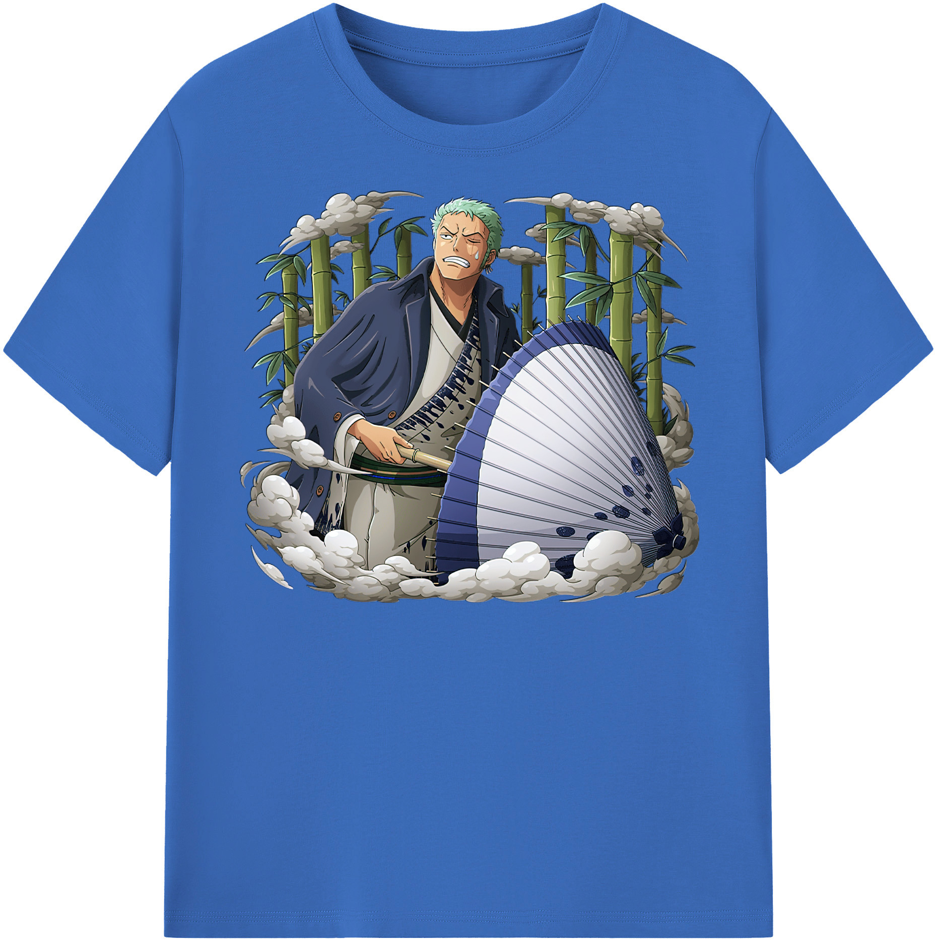 ワンピース ロロノア・ゾロ ONE PIECE Roronoa Zoro 綿100％半袖Tシャツ（フロントプリント）