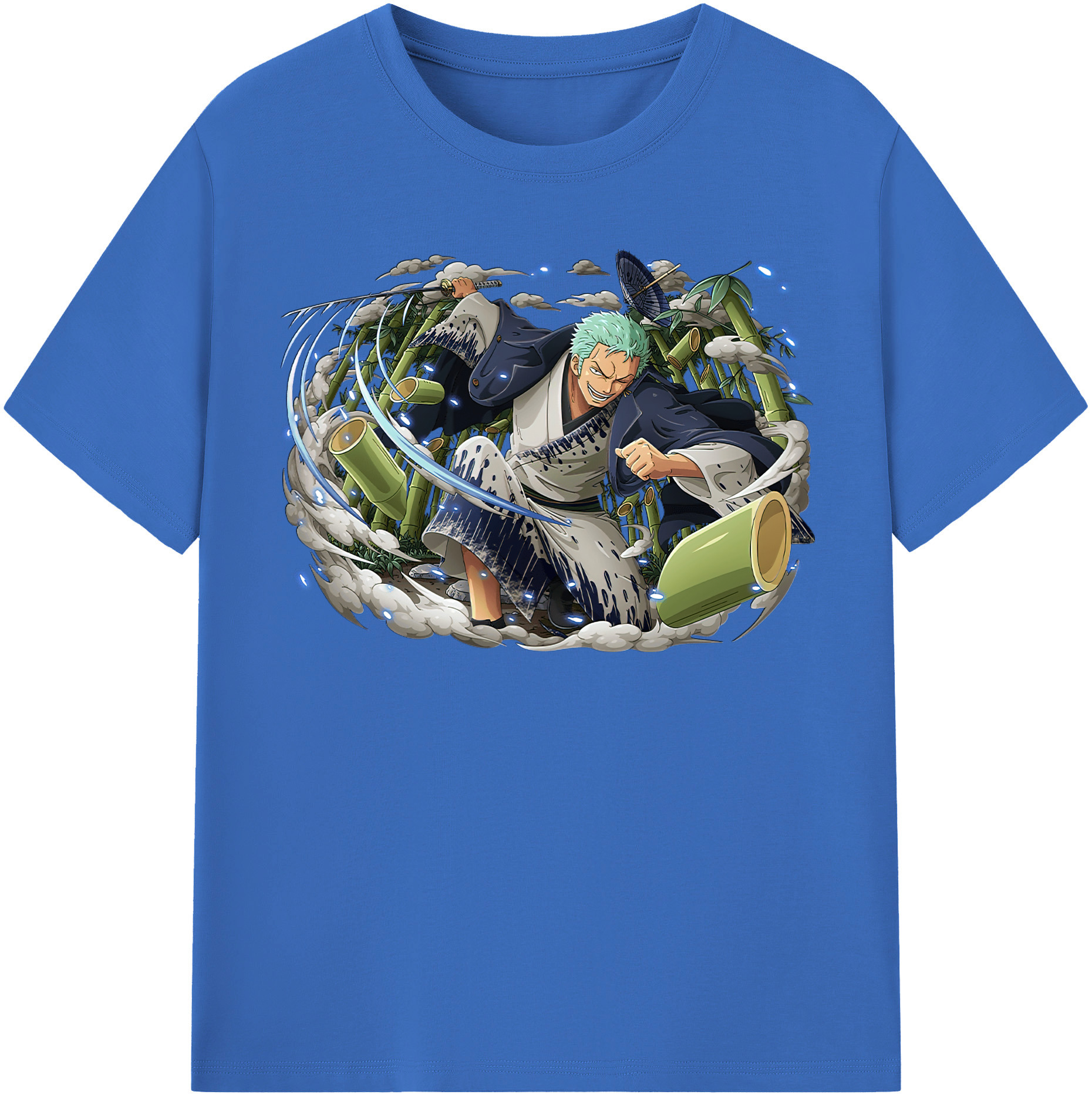 ワンピース ロロノア・ゾロ ONE PIECE Roronoa Zoro 綿100％半袖Tシャツ（フロントプリント）