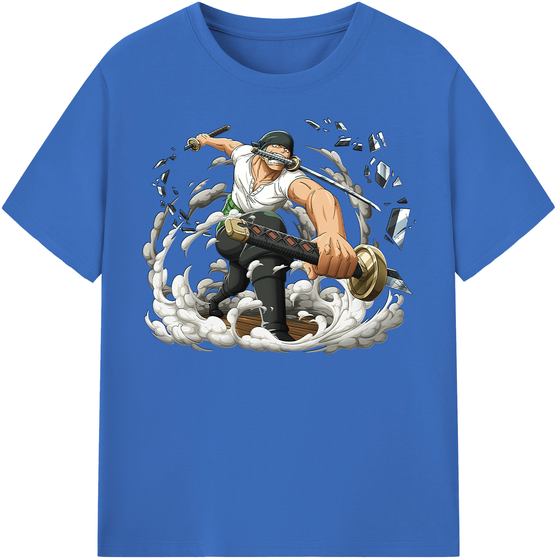 ワンピース ロロノア・ゾロ ONE PIECE Roronoa Zoro 綿100％半袖Tシャツ（フロントプリント）