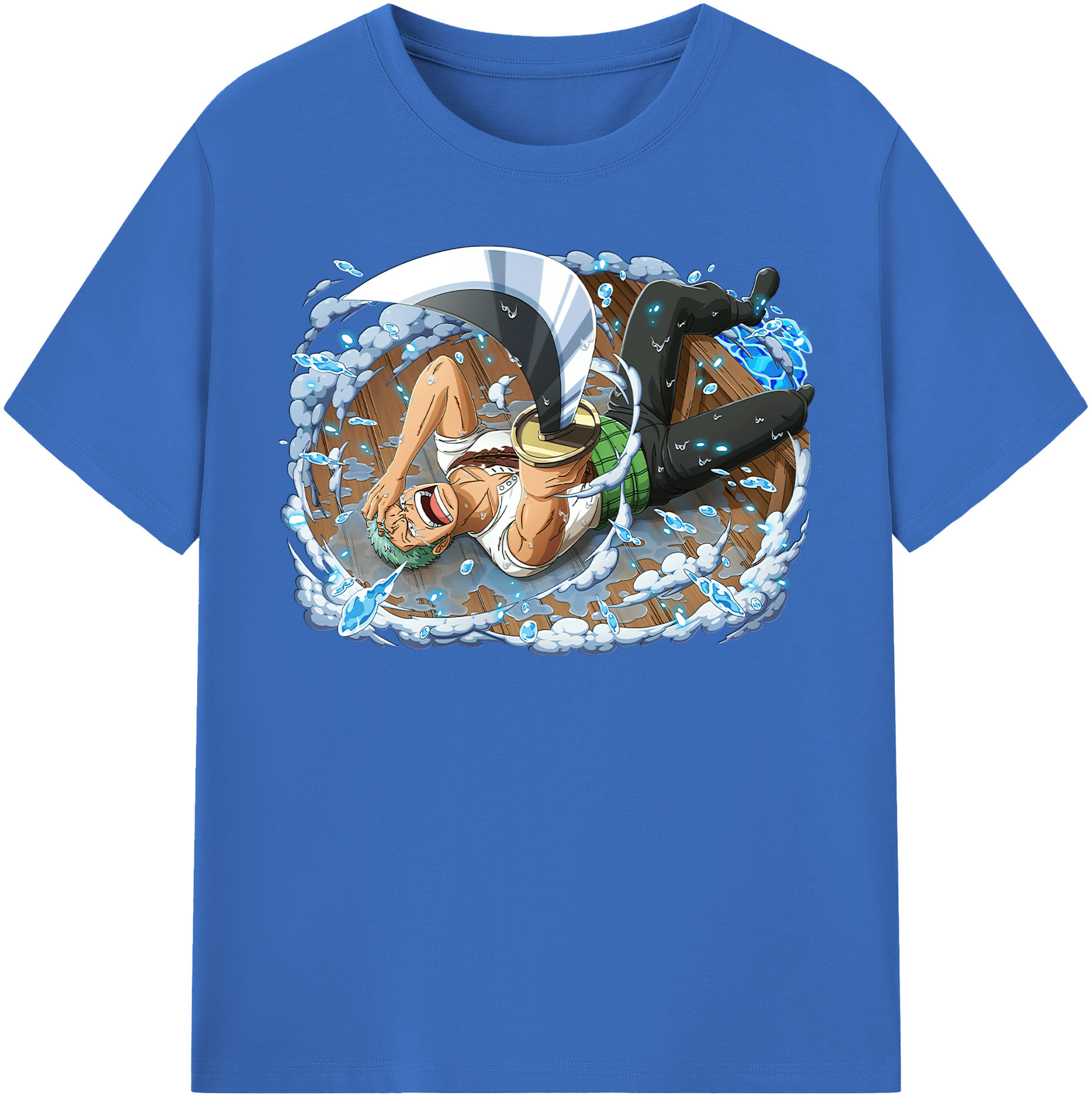 ワンピース ロロノア・ゾロ ONE PIECE Roronoa Zoro 綿100％半袖Tシャツ（フロントプリント）
