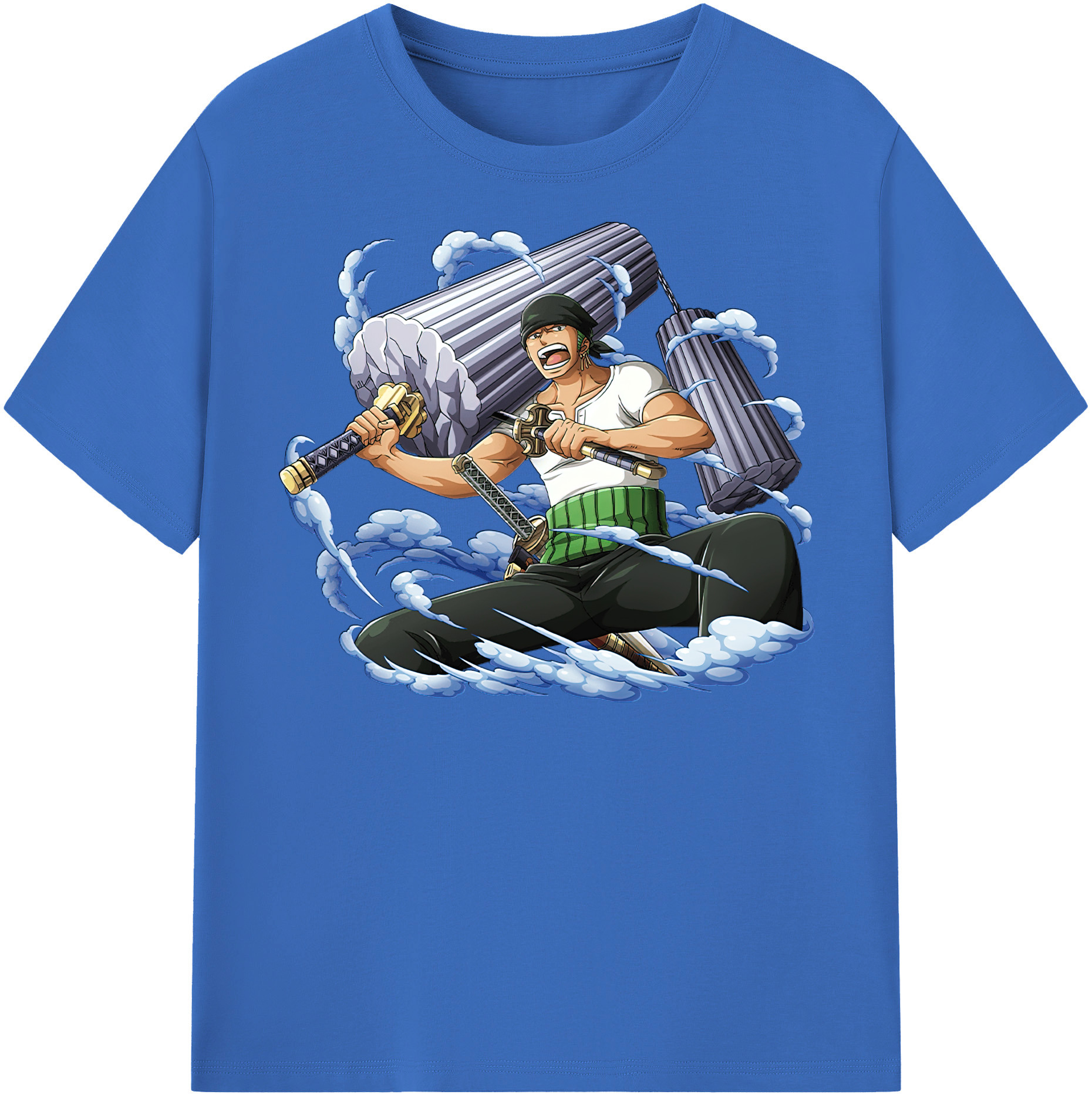 ワンピース ロロノア・ゾロ ONE PIECE Roronoa Zoro 綿100％半袖Tシャツ（フロントプリント）