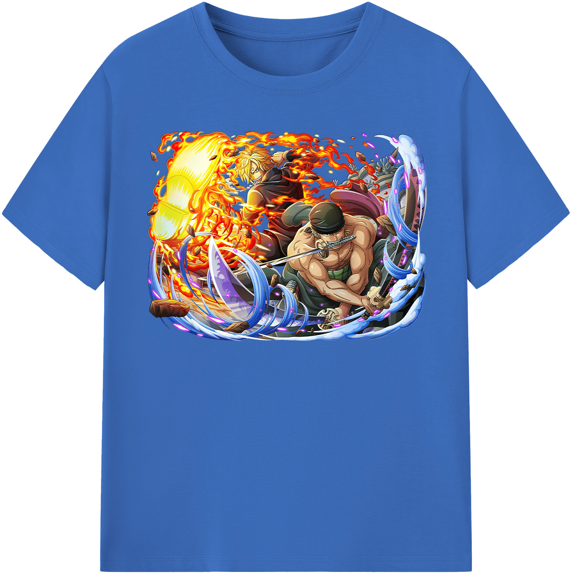ワンピース ロロノア・ゾロ ONE PIECE Roronoa Zoro 綿100％半袖Tシャツ（フロントプリント）