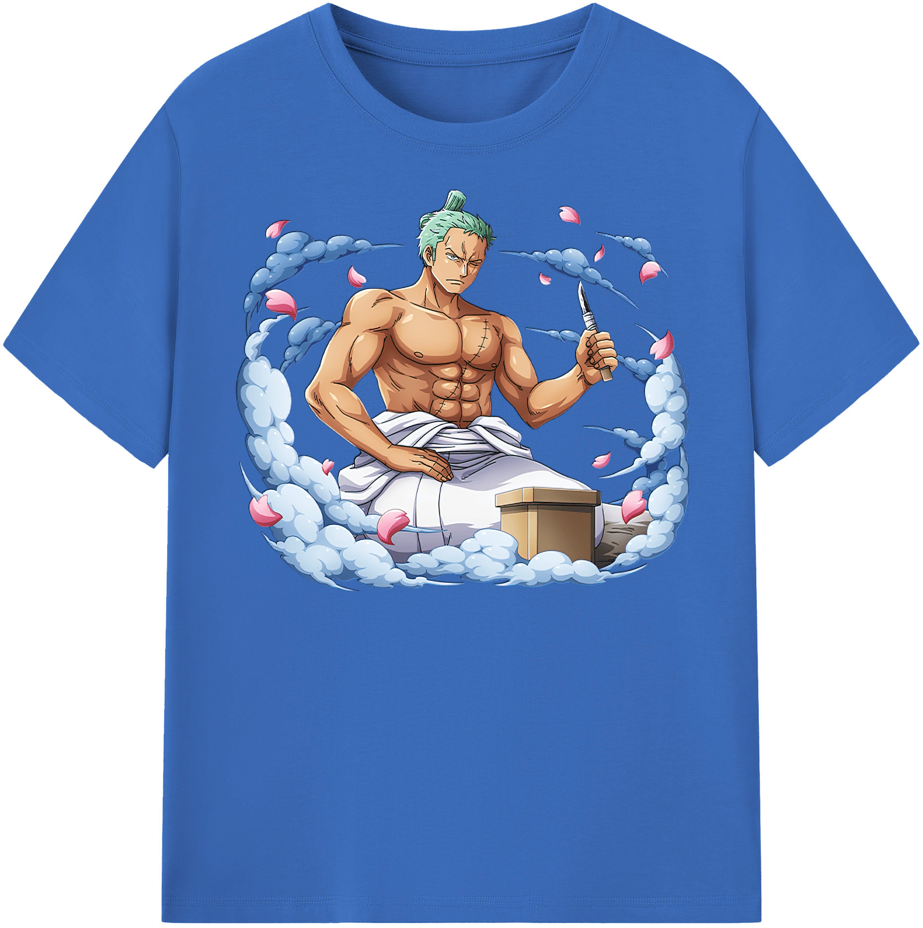 ワンピース ロロノア・ゾロ ONE PIECE Roronoa Zoro 綿100％半袖Tシャツ（フロントプリント）