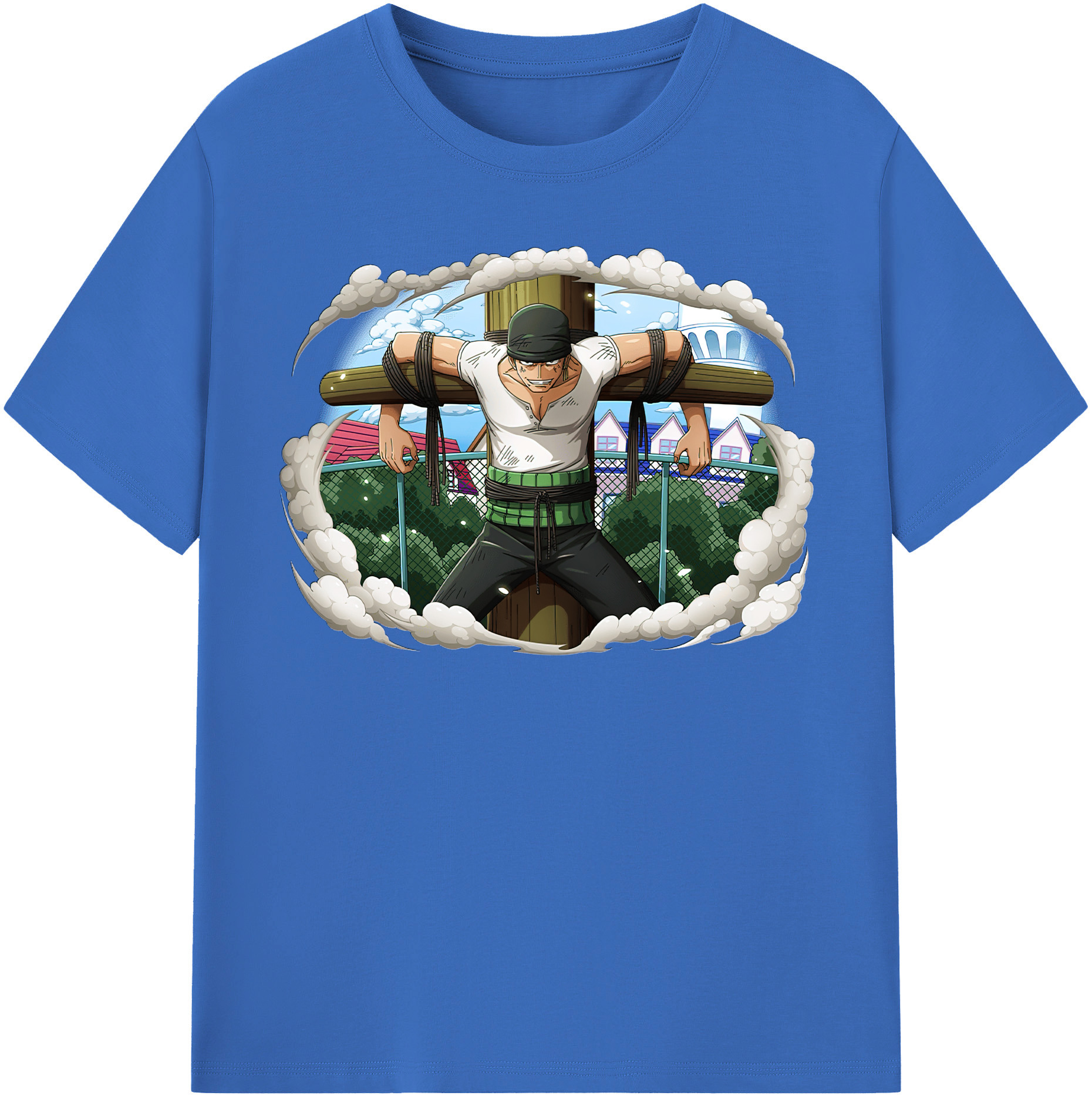 ワンピース ロロノア・ゾロ ONE PIECE Roronoa Zoro 綿100％半袖Tシャツ（フロントプリント）