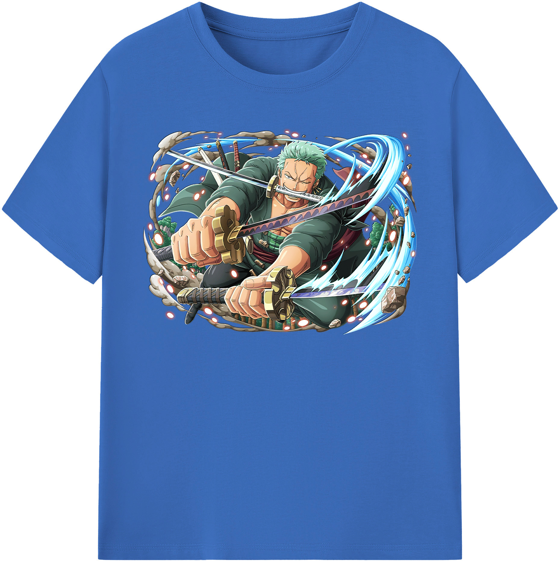 ワンピース ロロノア・ゾロ ONE PIECE Roronoa Zoro 綿100％半袖Tシャツ（フロントプリント）