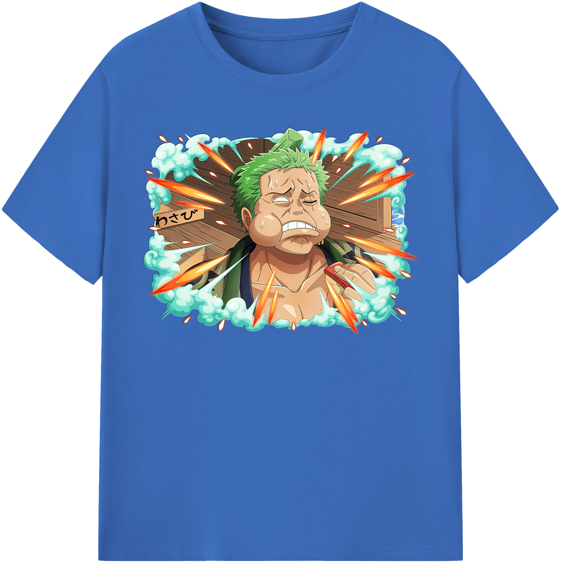 ワンピース ロロノア・ゾロ ONE PIECE Roronoa Zoro 綿100％半袖Tシャツ（フロントプリント）