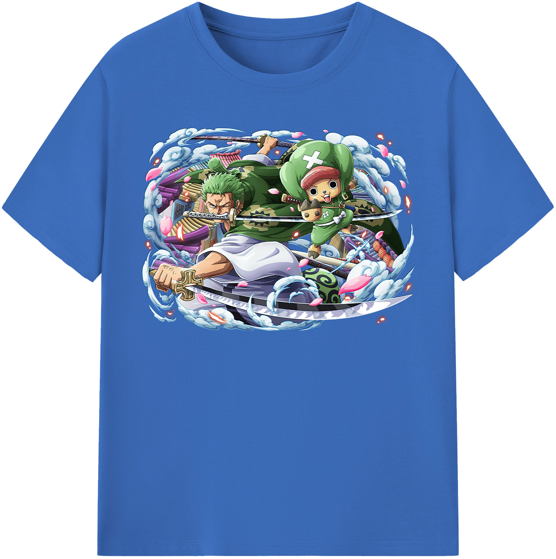 ワンピース ロロノア・ゾロ ONE PIECE Roronoa Zoro 綿100％半袖Tシャツ（フロントプリント）