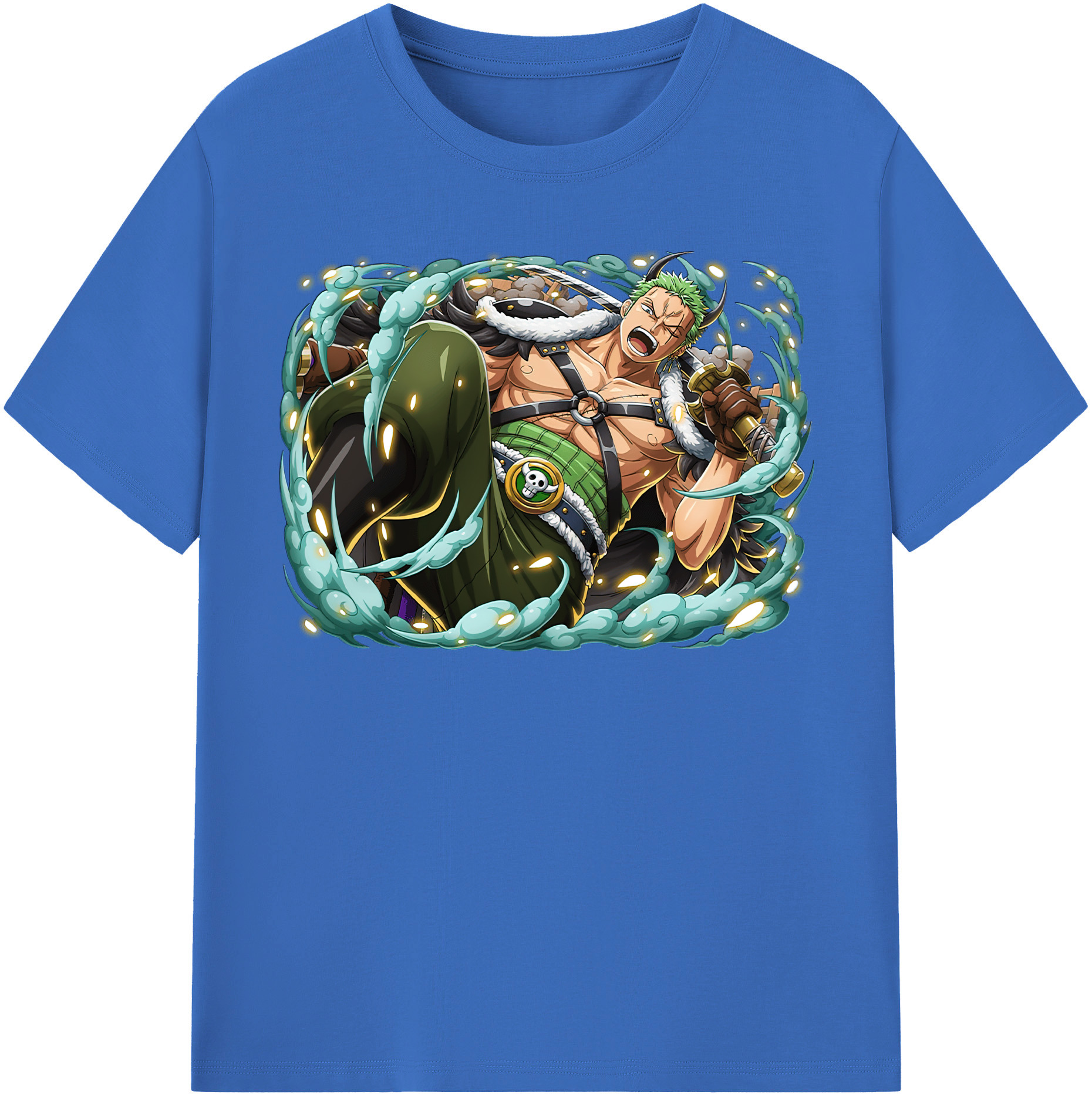 ワンピース ロロノア・ゾロ ONE PIECE Roronoa Zoro 綿100％半袖Tシャツ（フロントプリント）