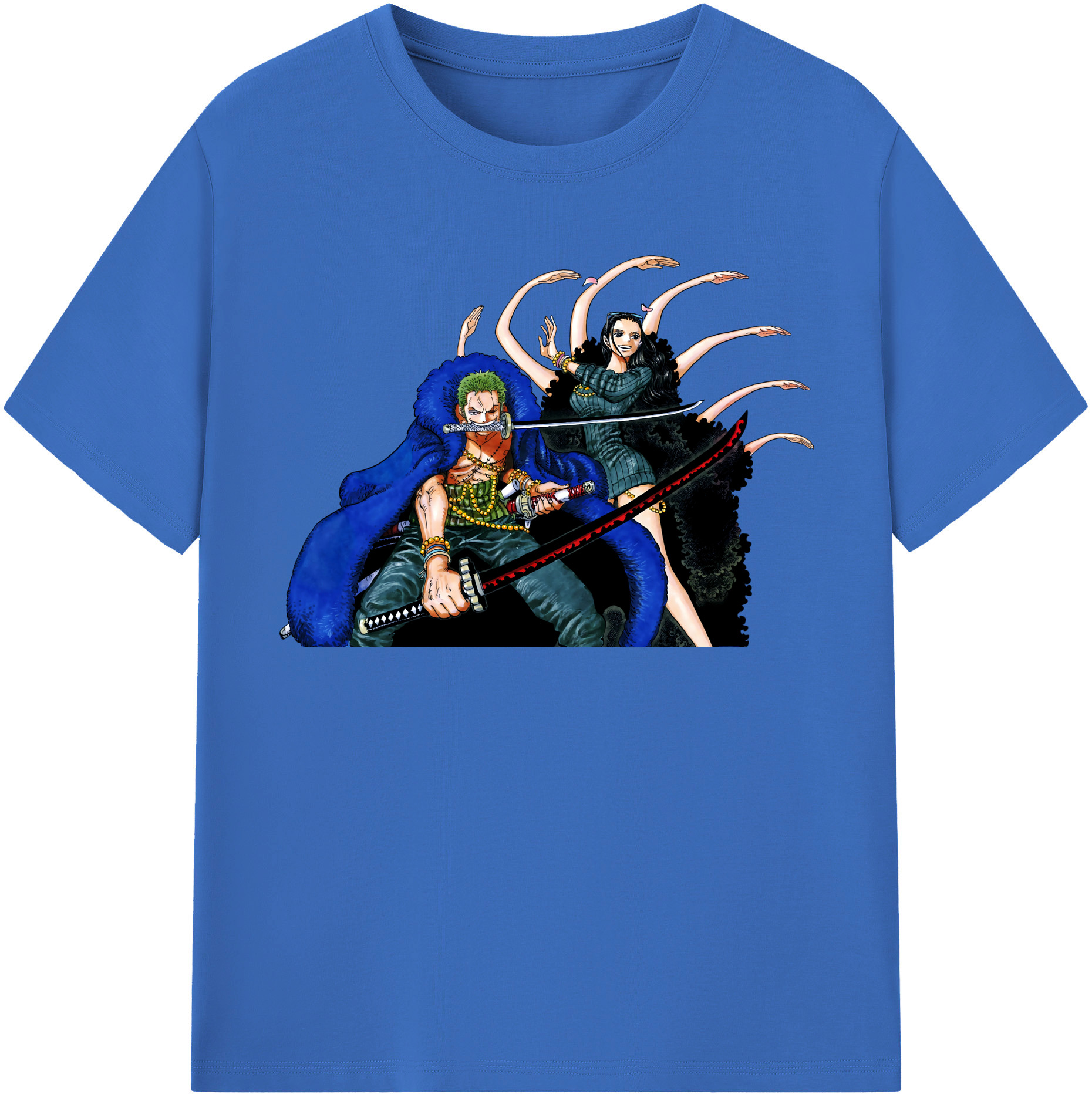 ワンピース ロロノア・ゾロ ONE PIECE Roronoa Zoro 綿100％半袖Tシャツ（フロントプリント）