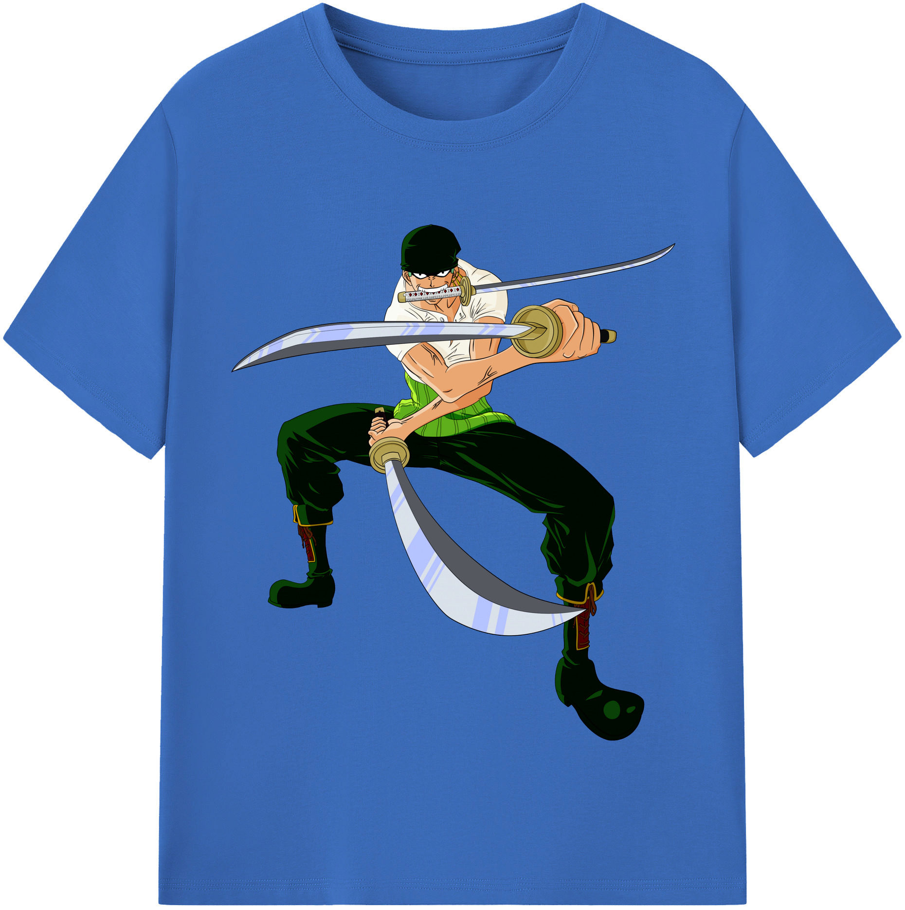 ワンピース ロロノア・ゾロ ONE PIECE Roronoa Zoro 綿100％半袖Tシャツ（フロントプリント）