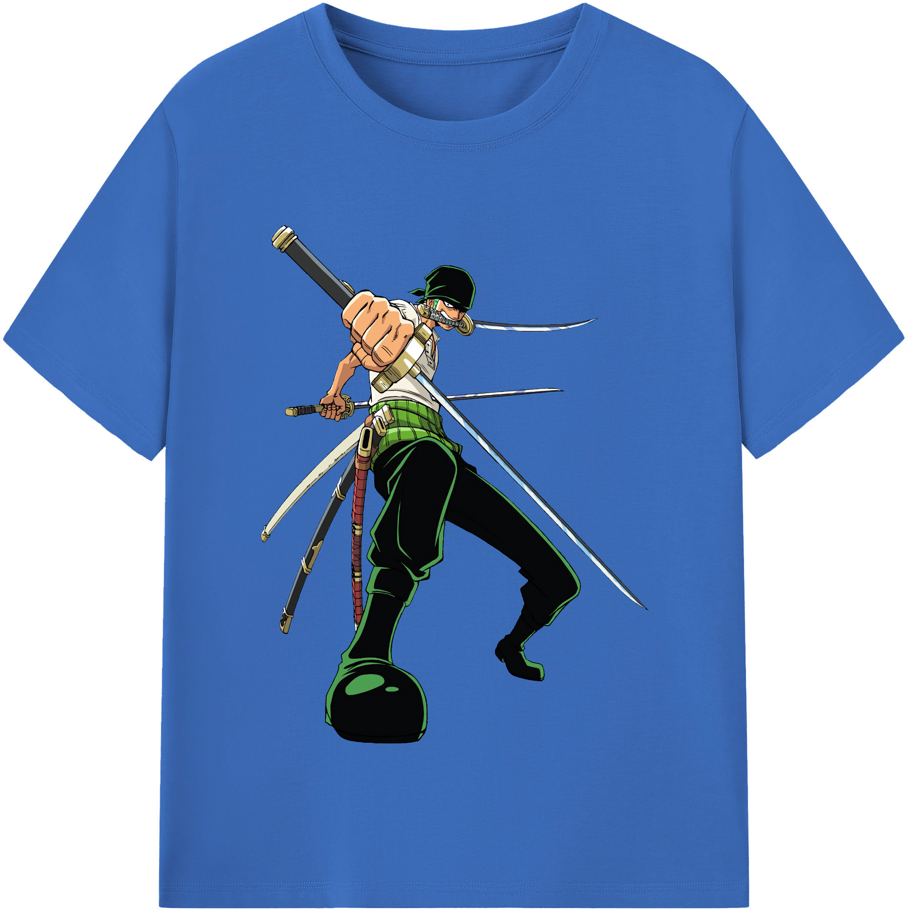 ワンピース ロロノア・ゾロ ONE PIECE Roronoa Zoro 綿100％半袖Tシャツ（フロントプリント）