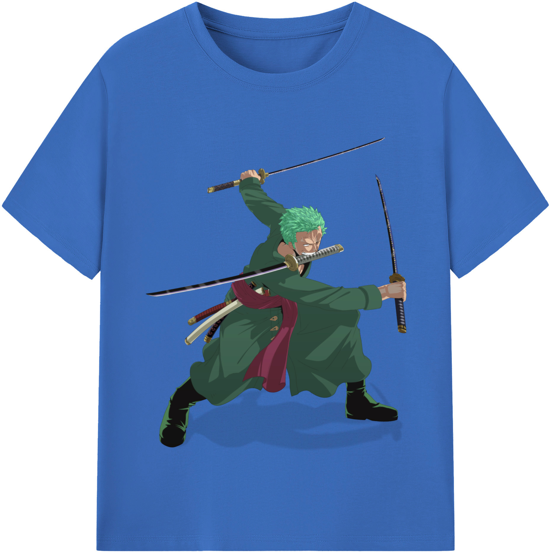 ワンピース ロロノア・ゾロ ONE PIECE Roronoa Zoro 綿100％半袖Tシャツ（フロントプリント）