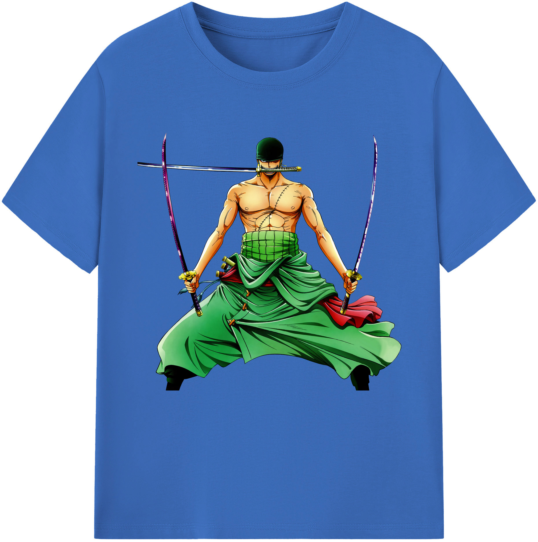 ワンピース ロロノア・ゾロ ONE PIECE Roronoa Zoro 綿100％半袖Tシャツ（フロントプリント）