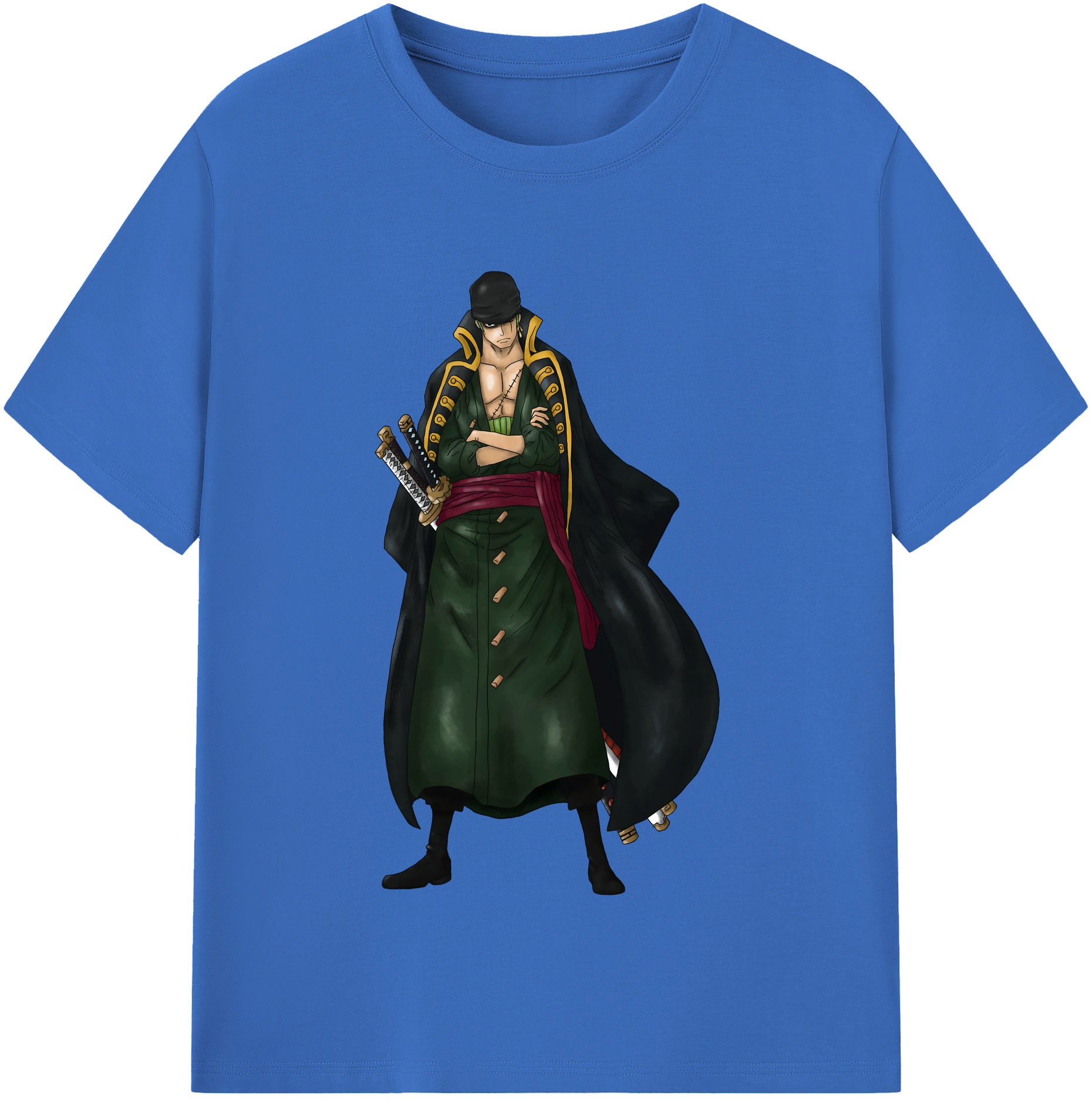 ワンピース ロロノア・ゾロ ONE PIECE Roronoa Zoro 綿100％半袖Tシャツ（フロントプリント）